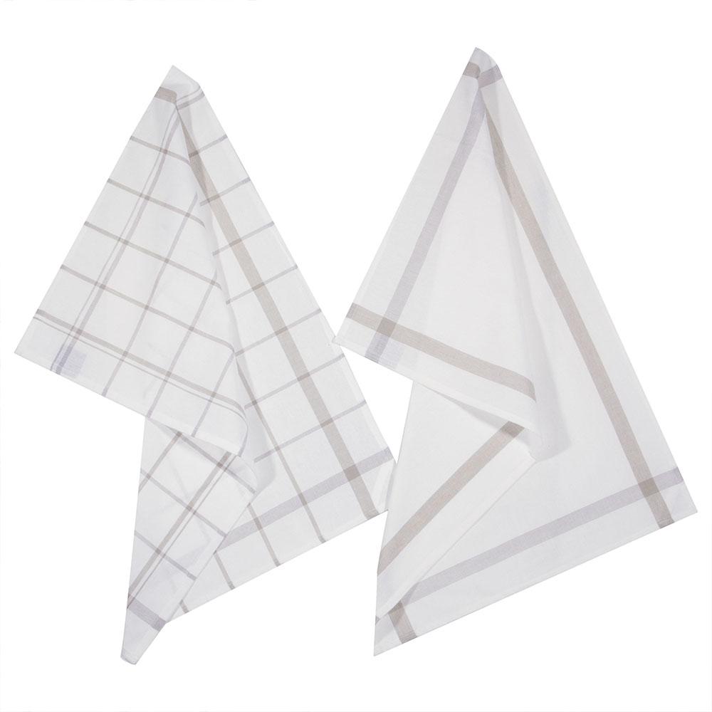 Atmosphera Pack 2 trapos de cocina gris 45x70cm