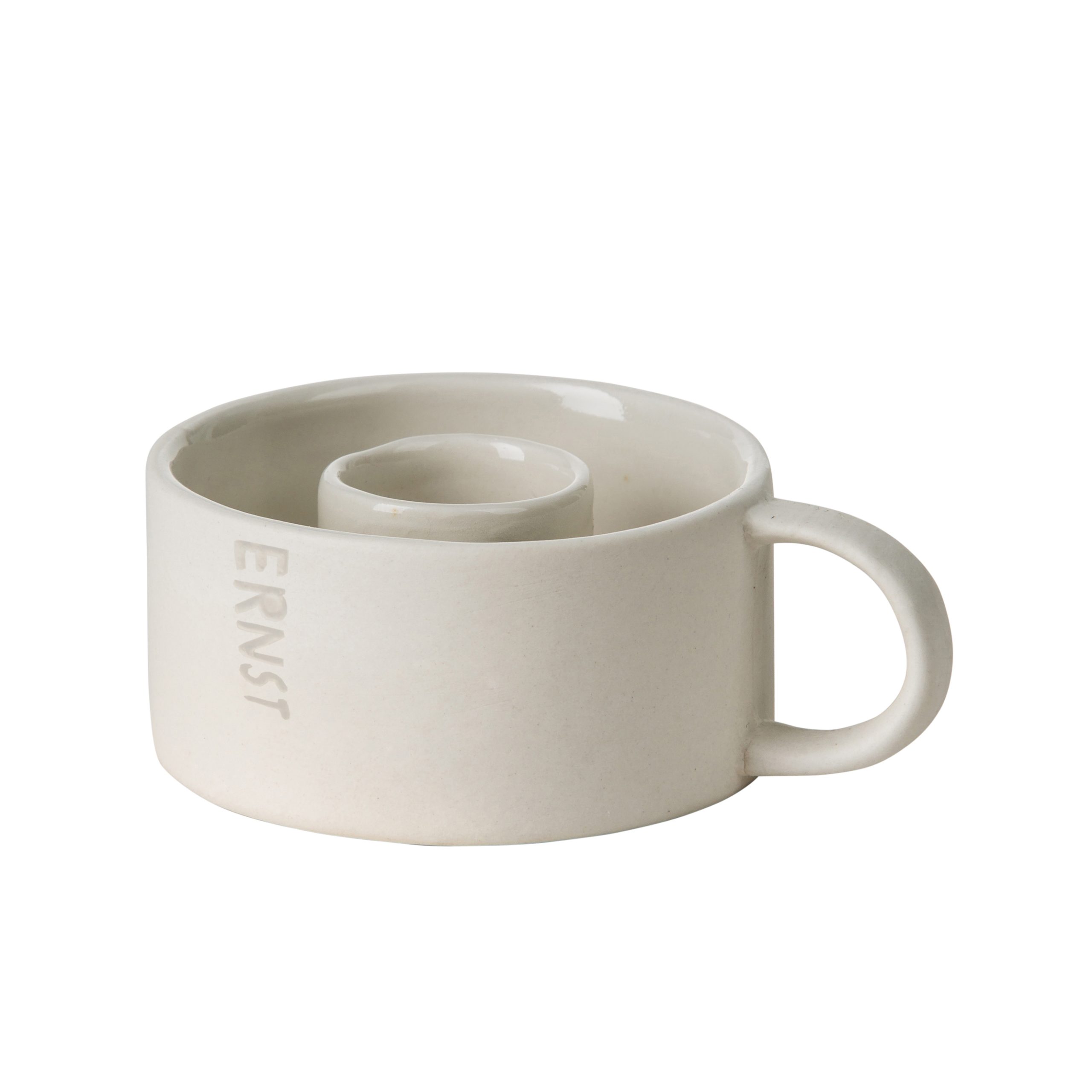 Candelabro con asa Ernst blanco