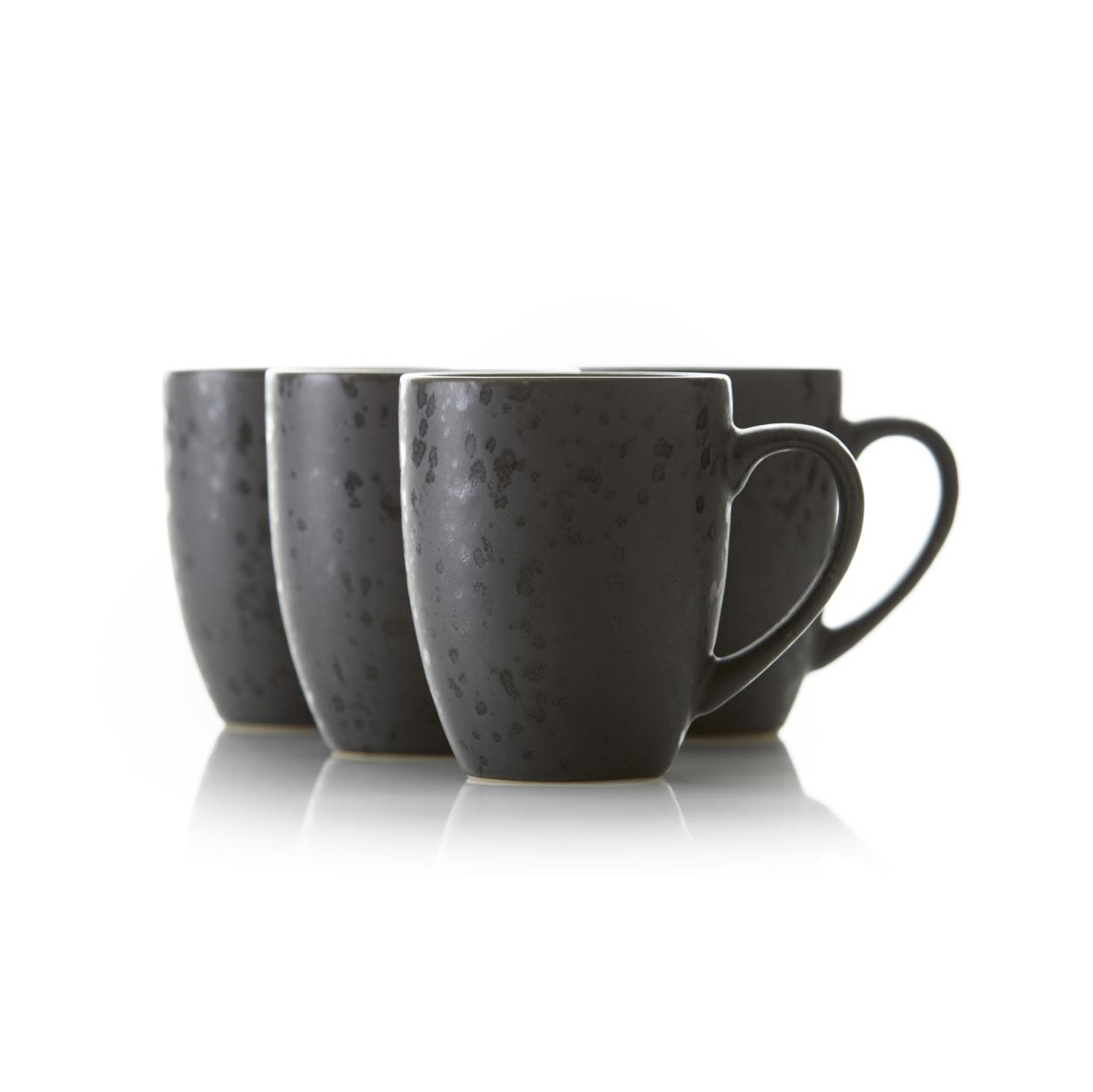 4 Tazas Bitz, negro Set 1