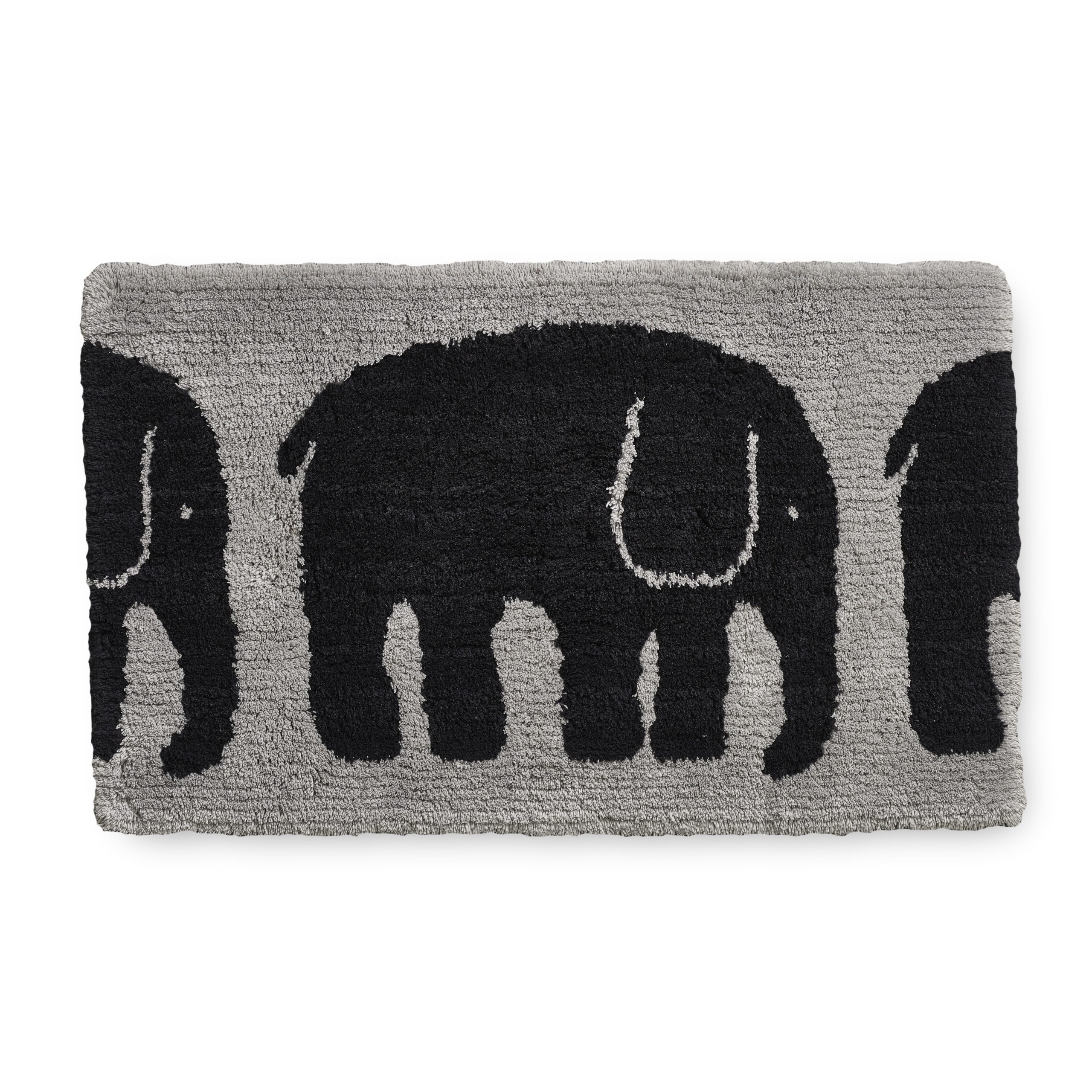 Alfombra de baño Elefantti negro - gris