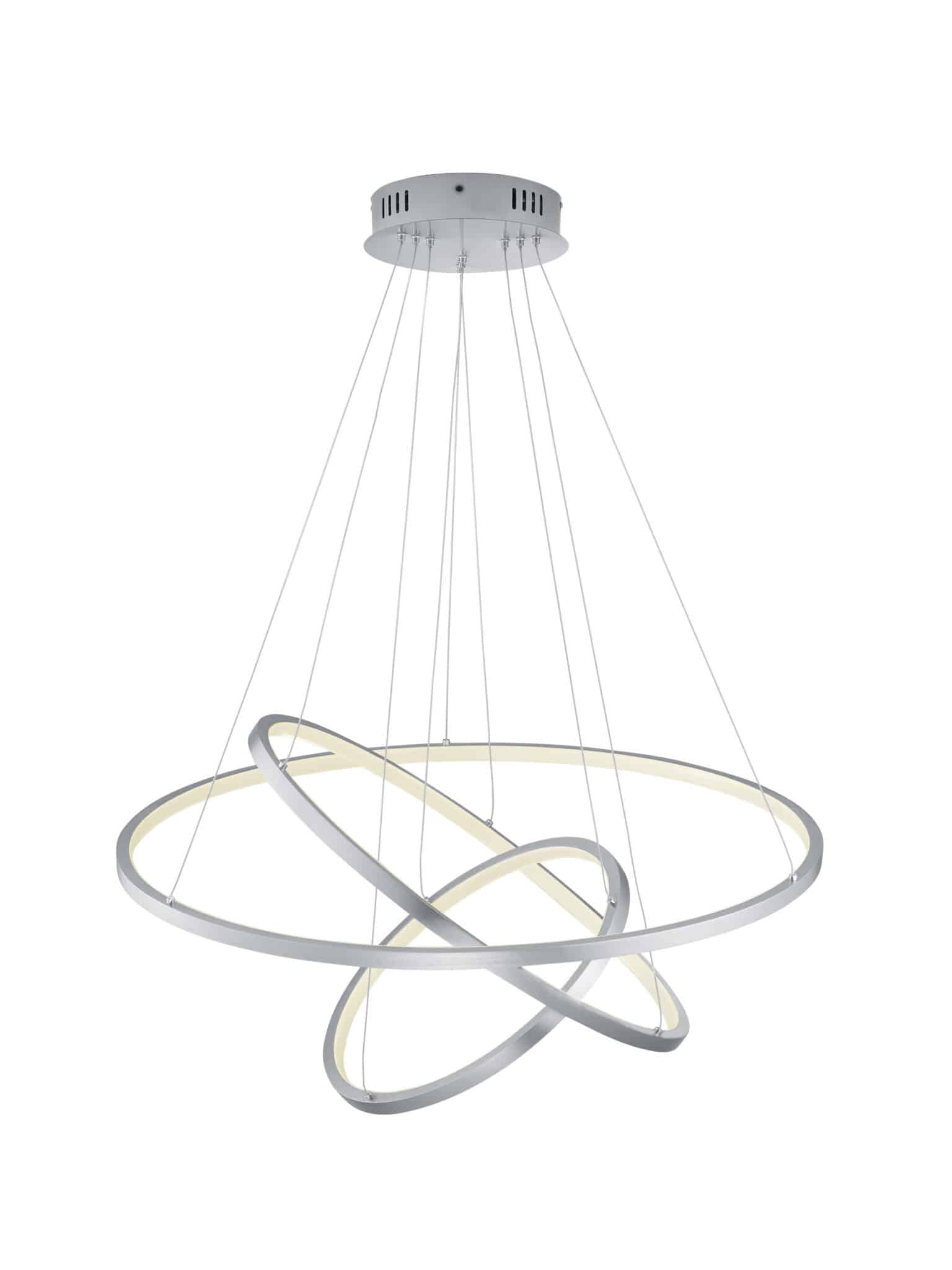 Trio Aaron Lámpara colgante LED de metal níquel mate 352710307