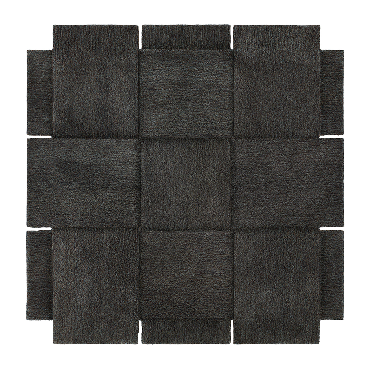 Alfombra Basket gris oscuro 180x180 cm