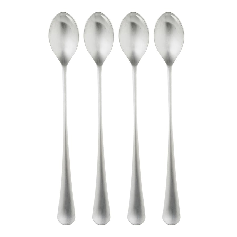 4 Cucharas de café con leche Radford mate acero inoxidable