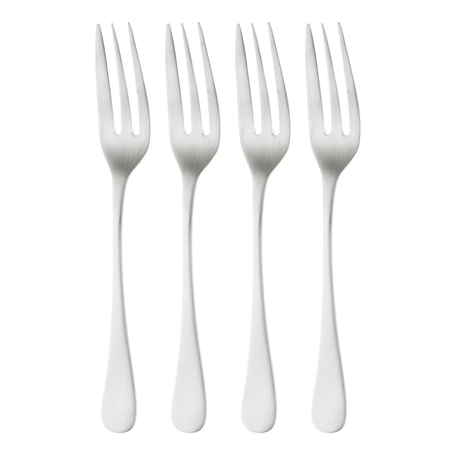 4 Tenedores de postre Radford acero inoxidable