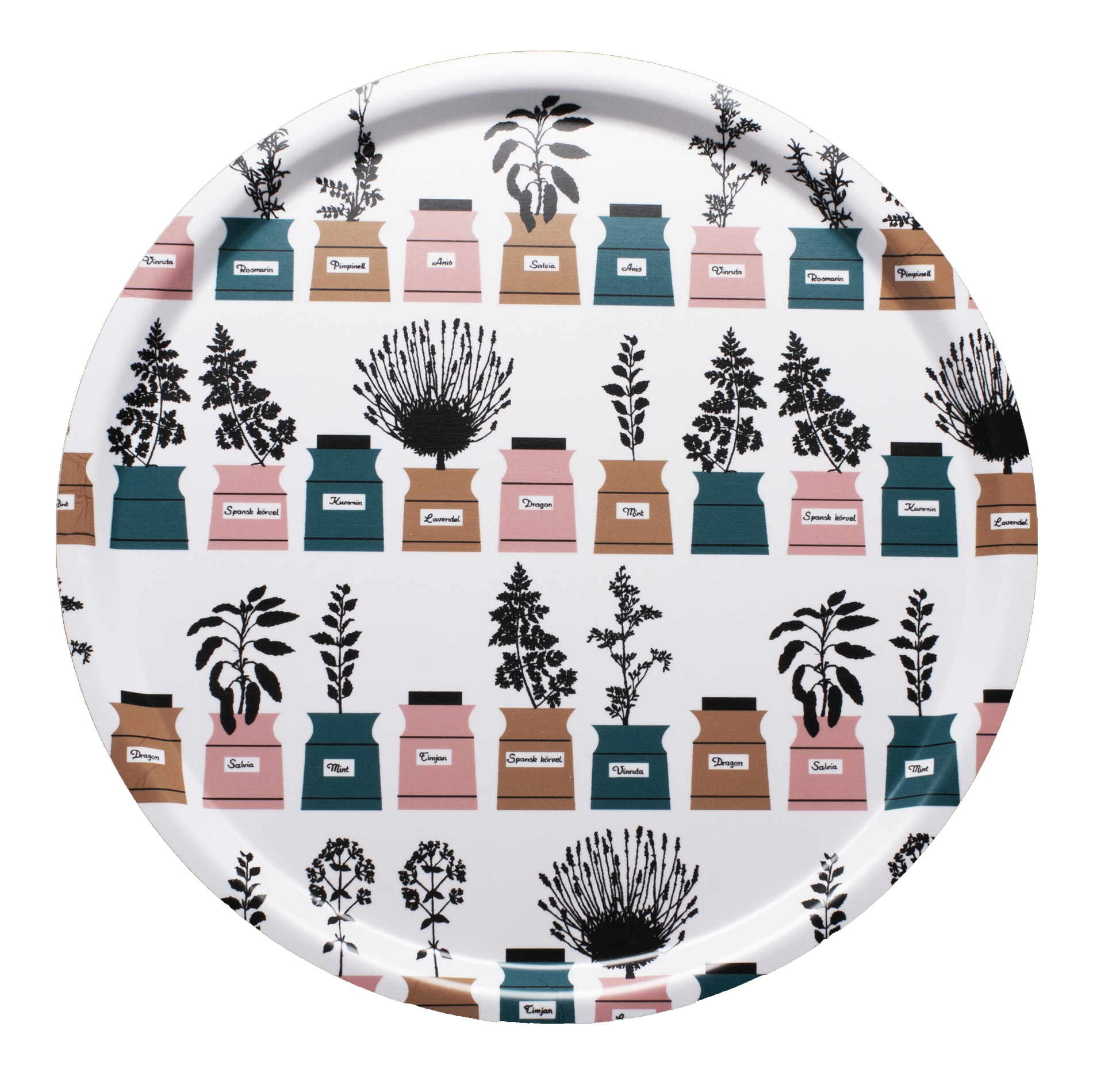 Bandeja Persons kryddskåp Ø38 cm Rosa-gris