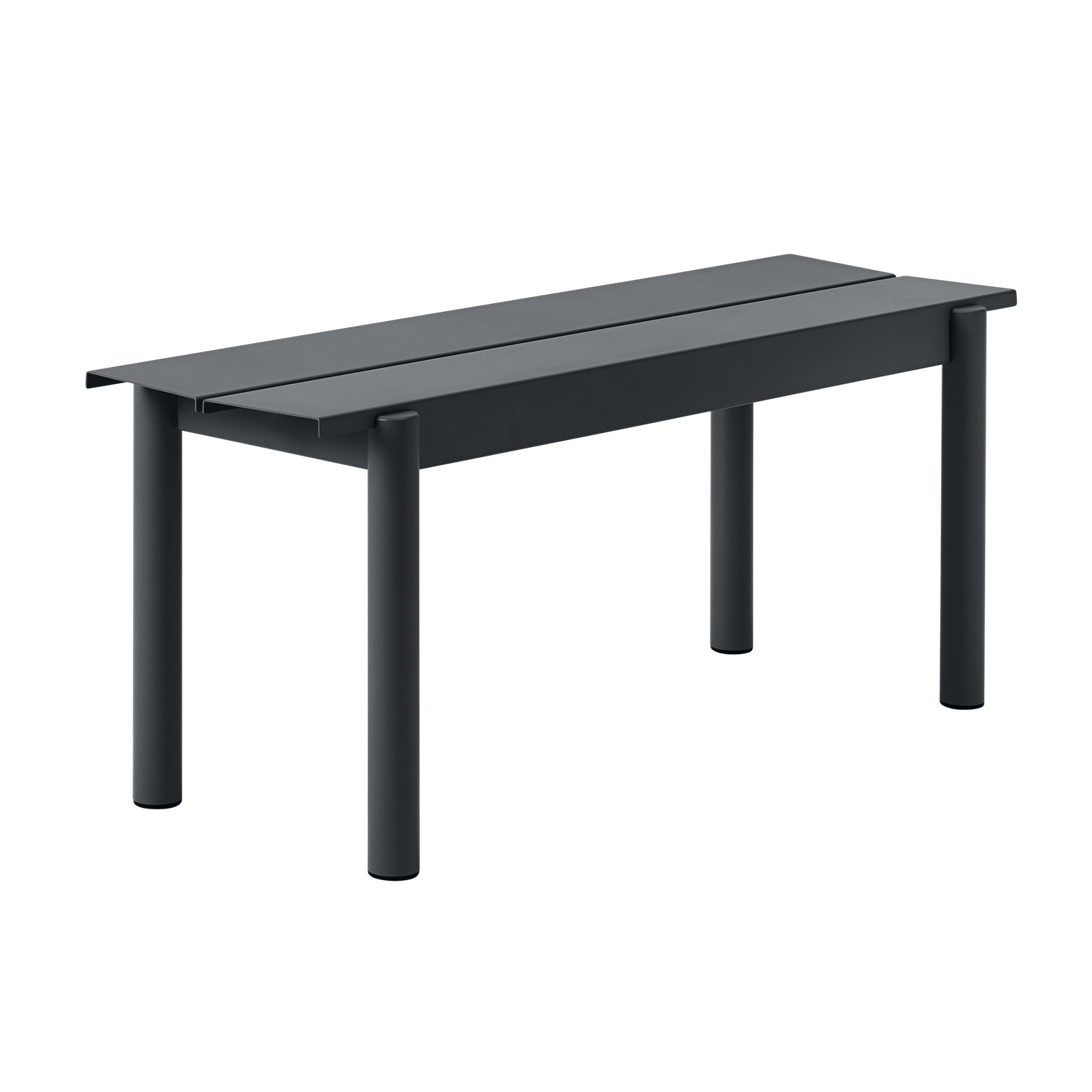 Banco de acero Linear steel bench 110 cm Black