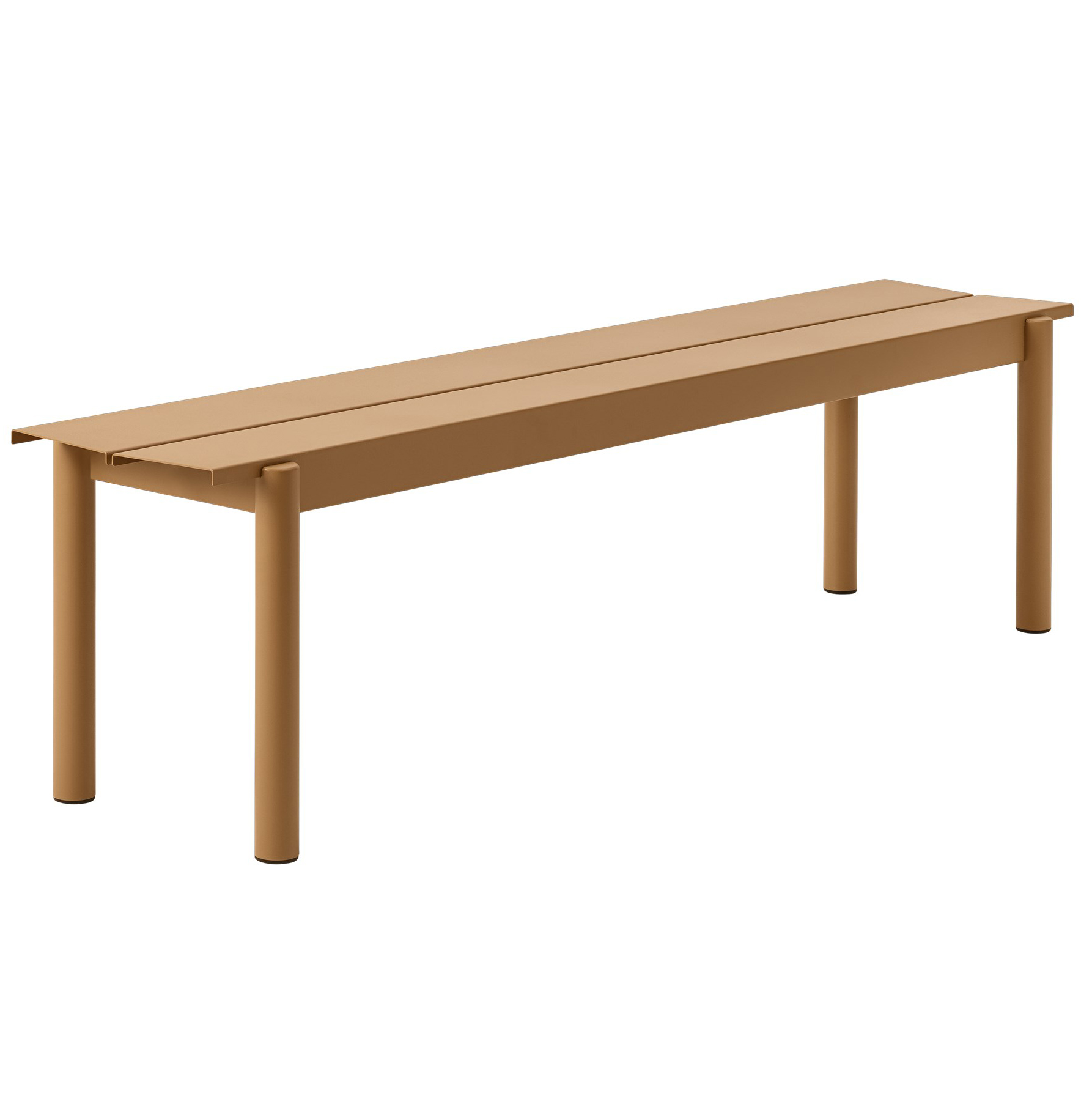 Banco de acero Linear steel bench 170 cm Burnt orange