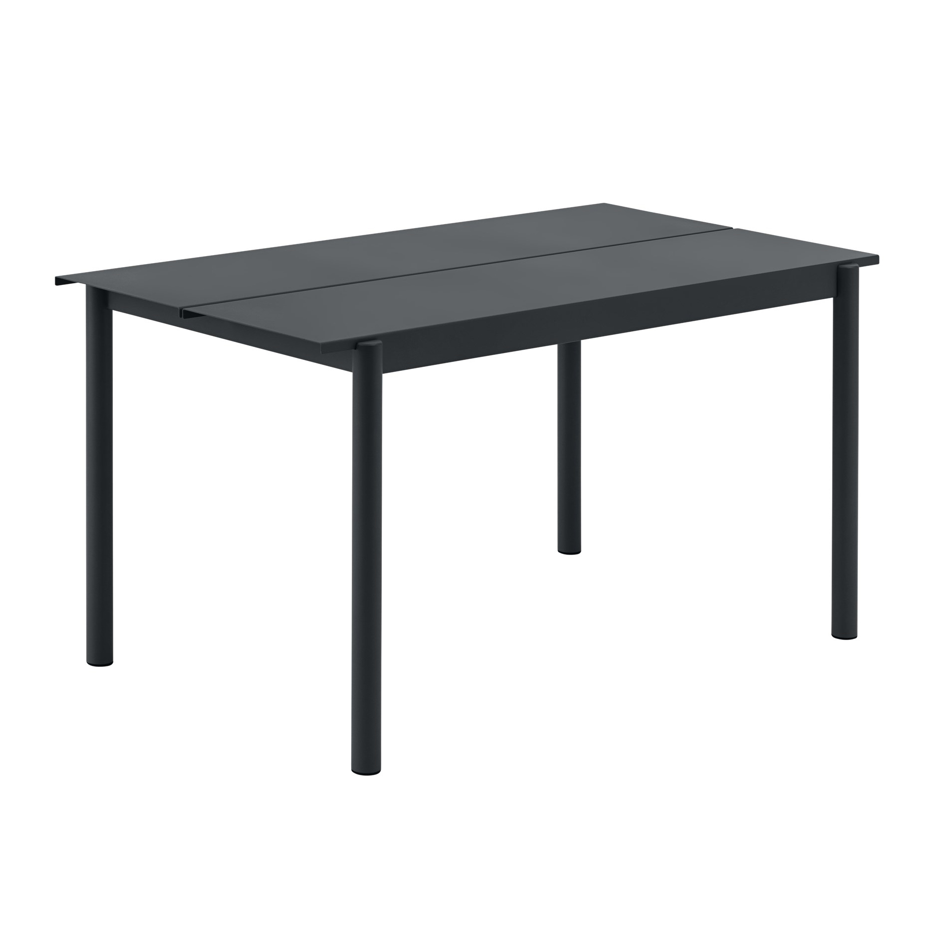 Mesa de acero Linear steel table 140 cm Black