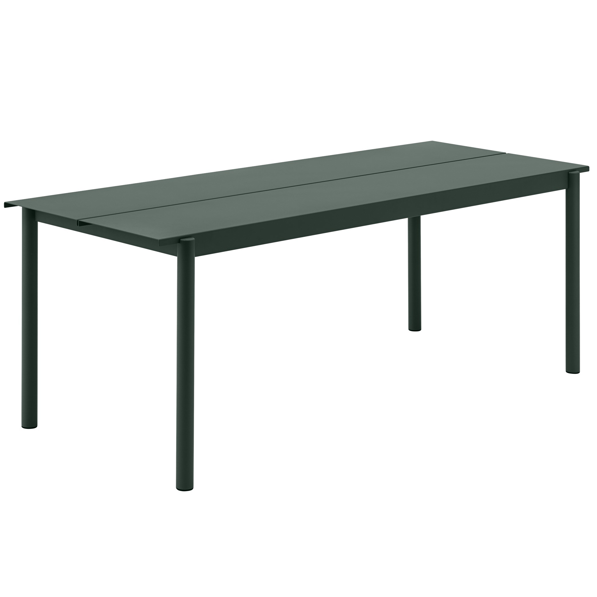 Mesa de acero Linear steel table 200 cm Dark green
