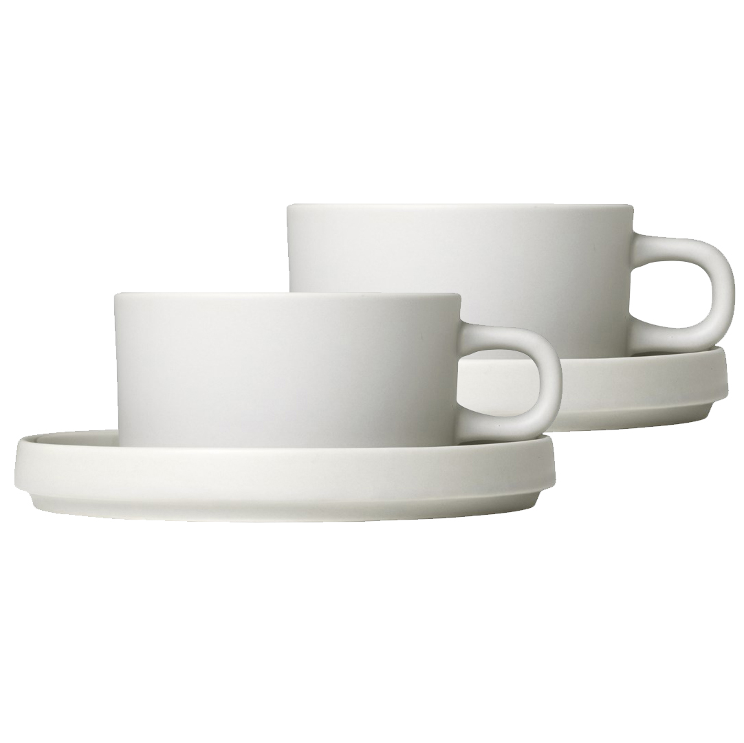2 Tazas de té con plato Pilar Moonbeam