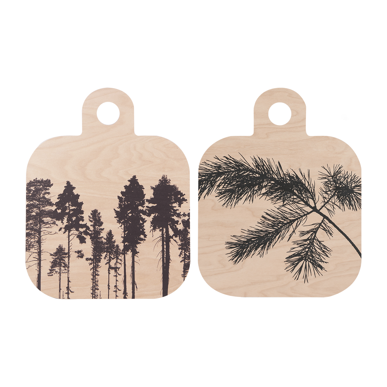Tabla de cortar Forest 25x32 cm natural-negro