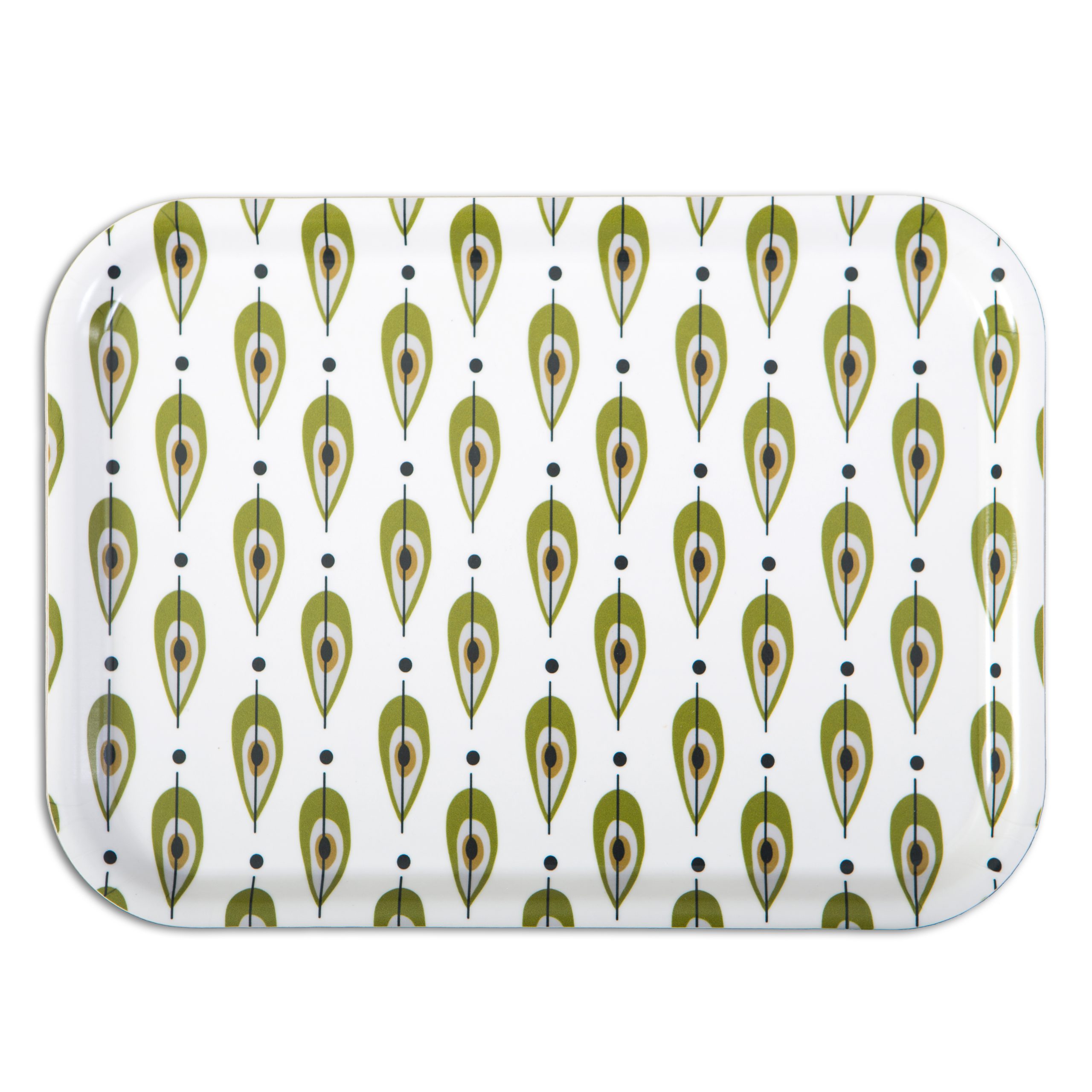 Bandeja High Pears verde oliva 36x28 cm