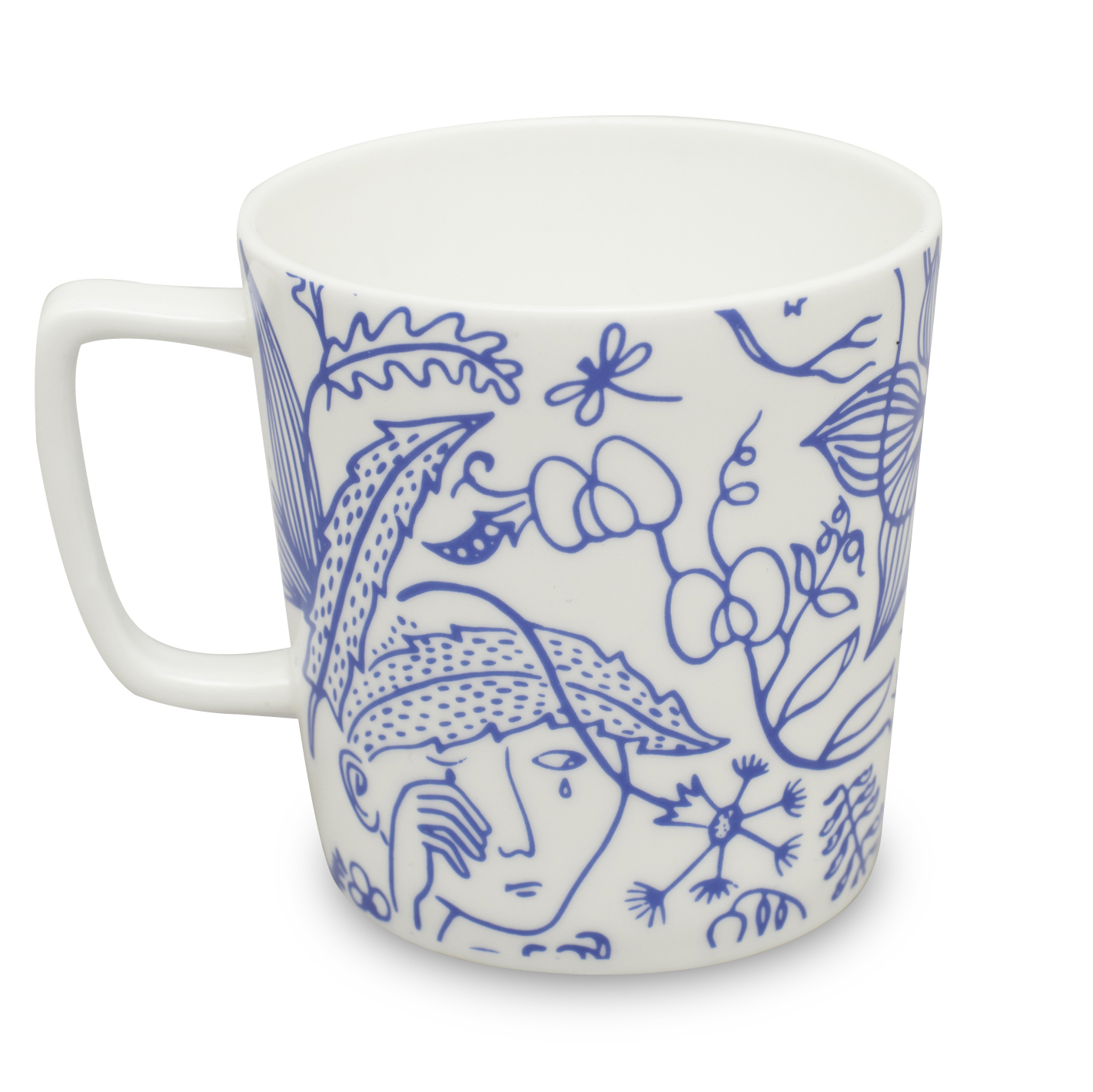 Mug Grazia 32 cl azul-blanco