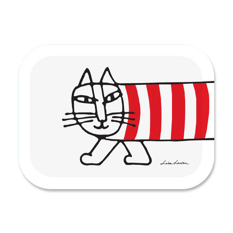 Bandeja Mikey 27x20 cm blanco-rojo