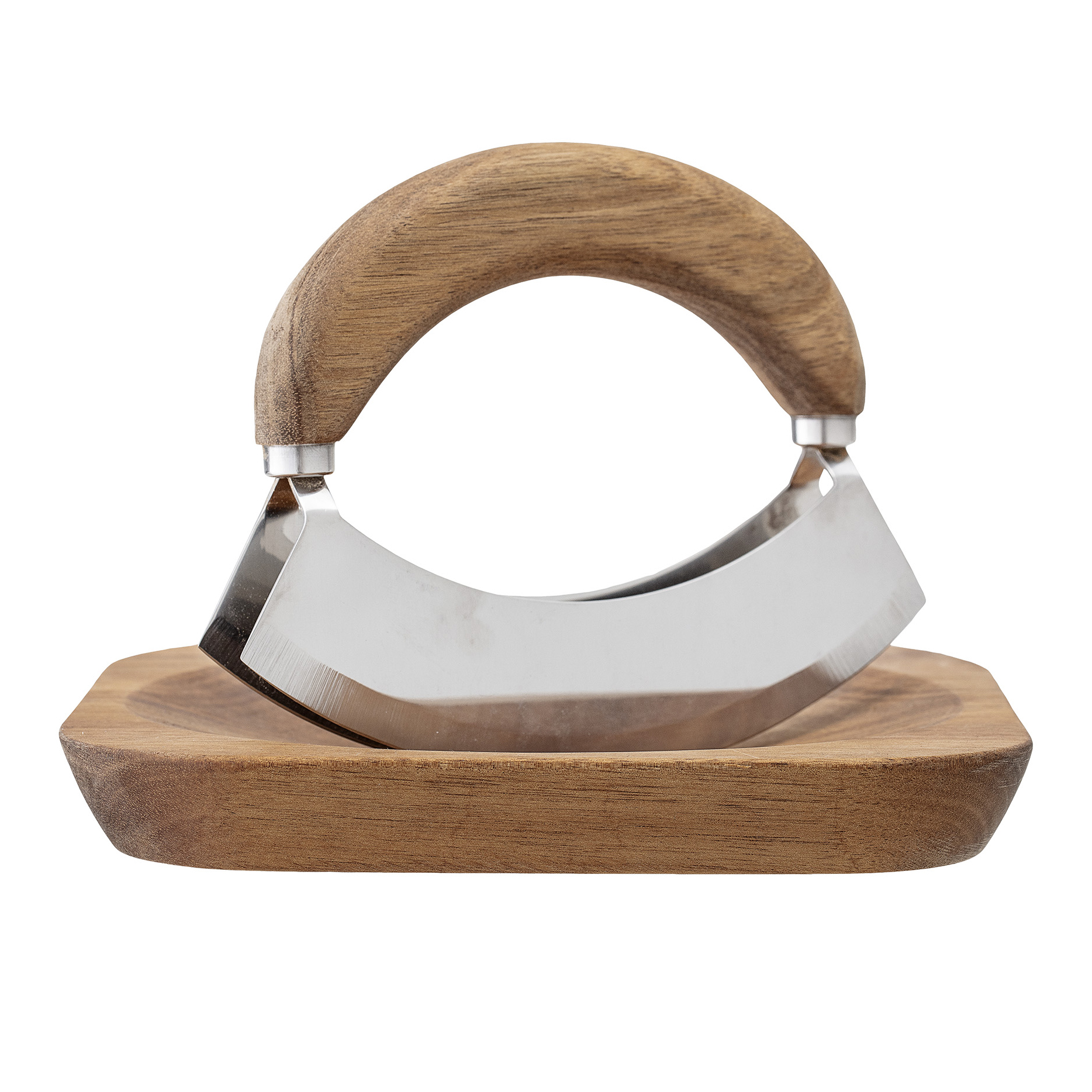 Cortador de hierbas con tabla de cortar Bloomingville acacia