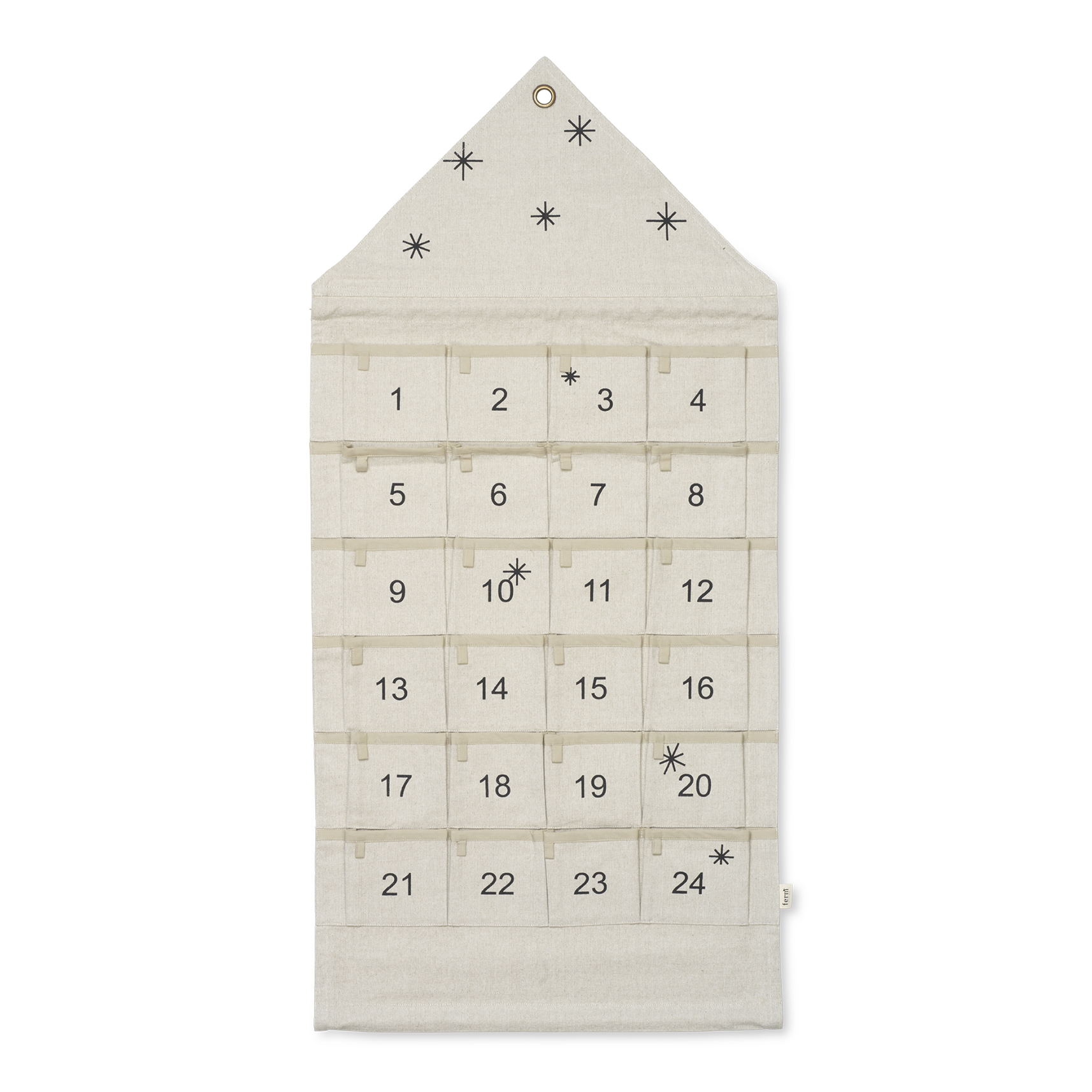 Calendario de Navidad Star casa 100 cm Sand