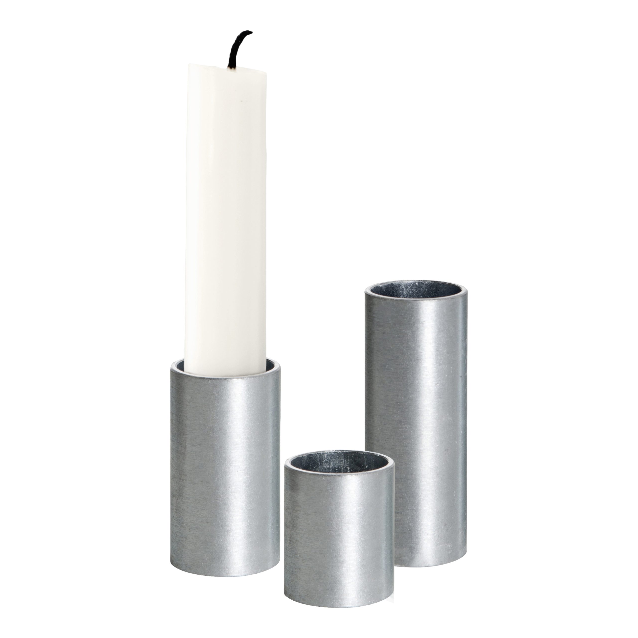 3 Soportes para velas Ernst chapa galvanizada