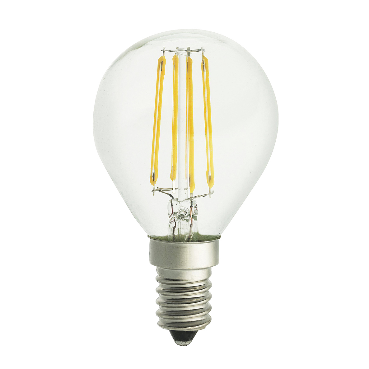 Bombilla E14 LED globo transparente