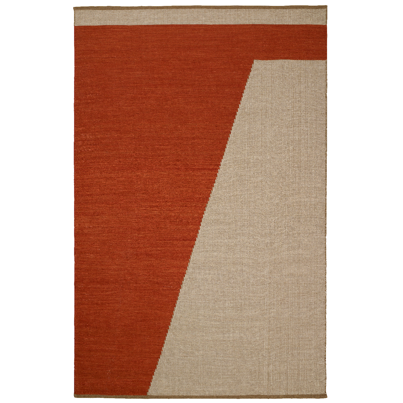 Alfombra de lana Una 230x320 cm Rust-beige-off white