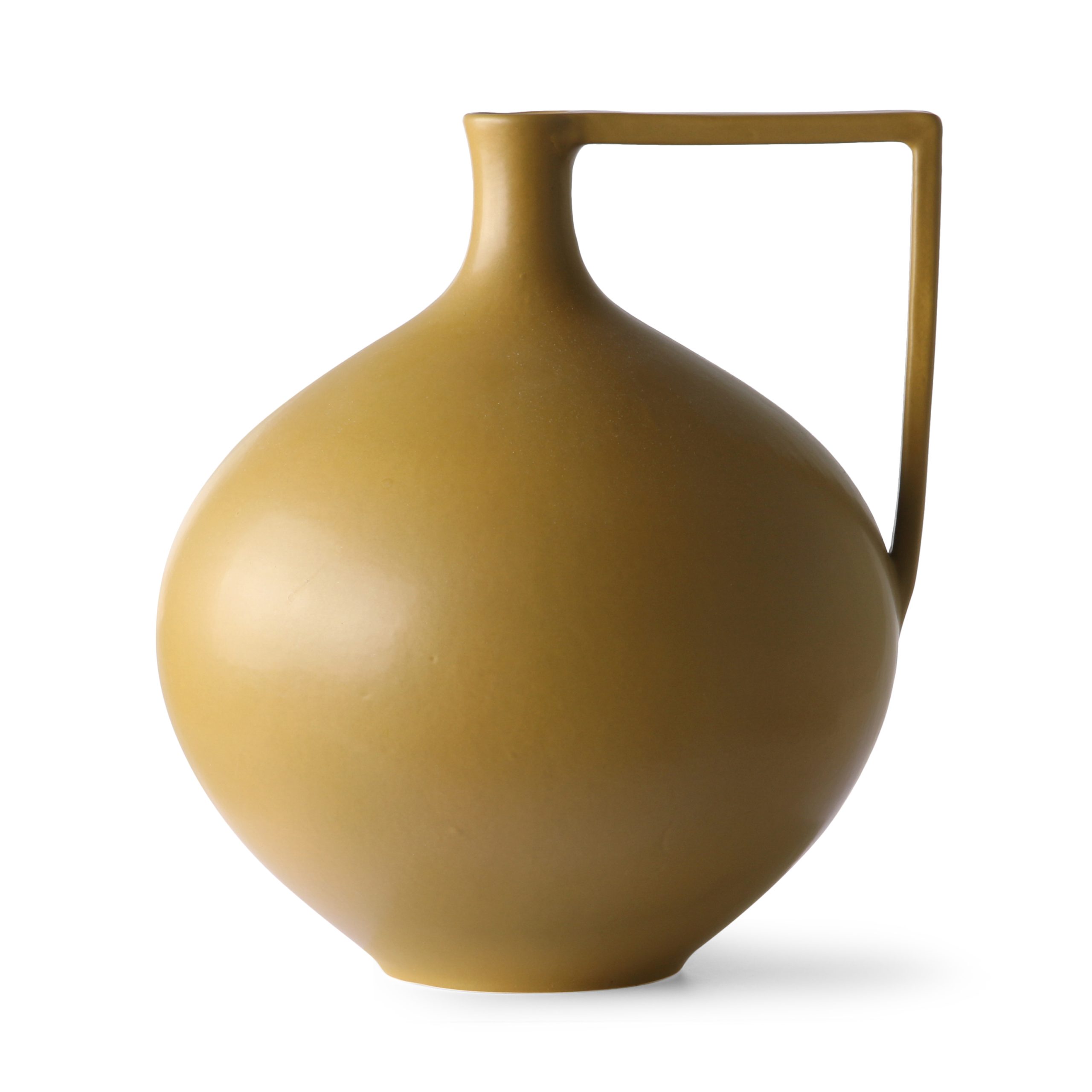 Jarrón Ceramic Jar L 26,5 cm Mustard