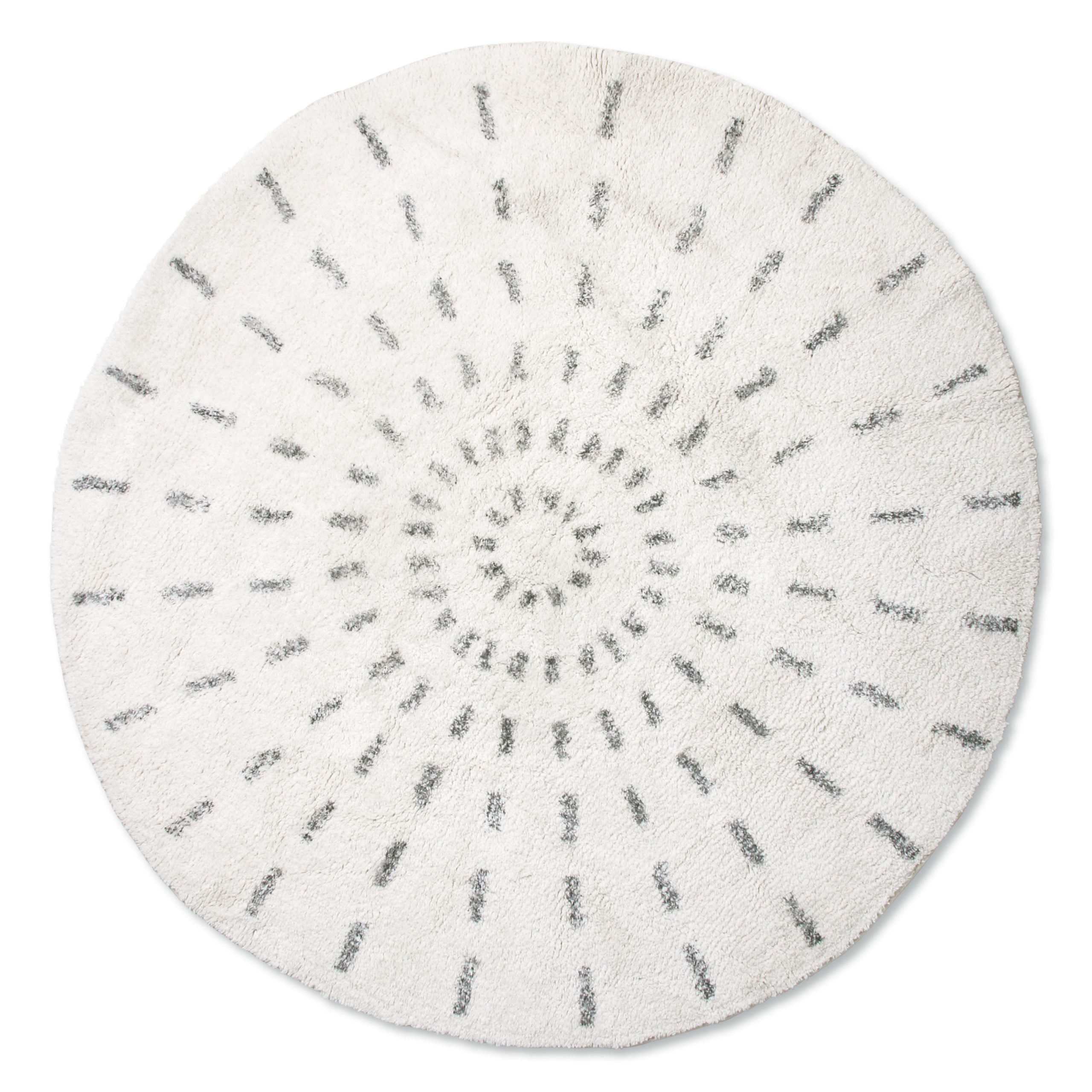 Alfombrilla de baño Swirl Ø120 cm negro-blanco