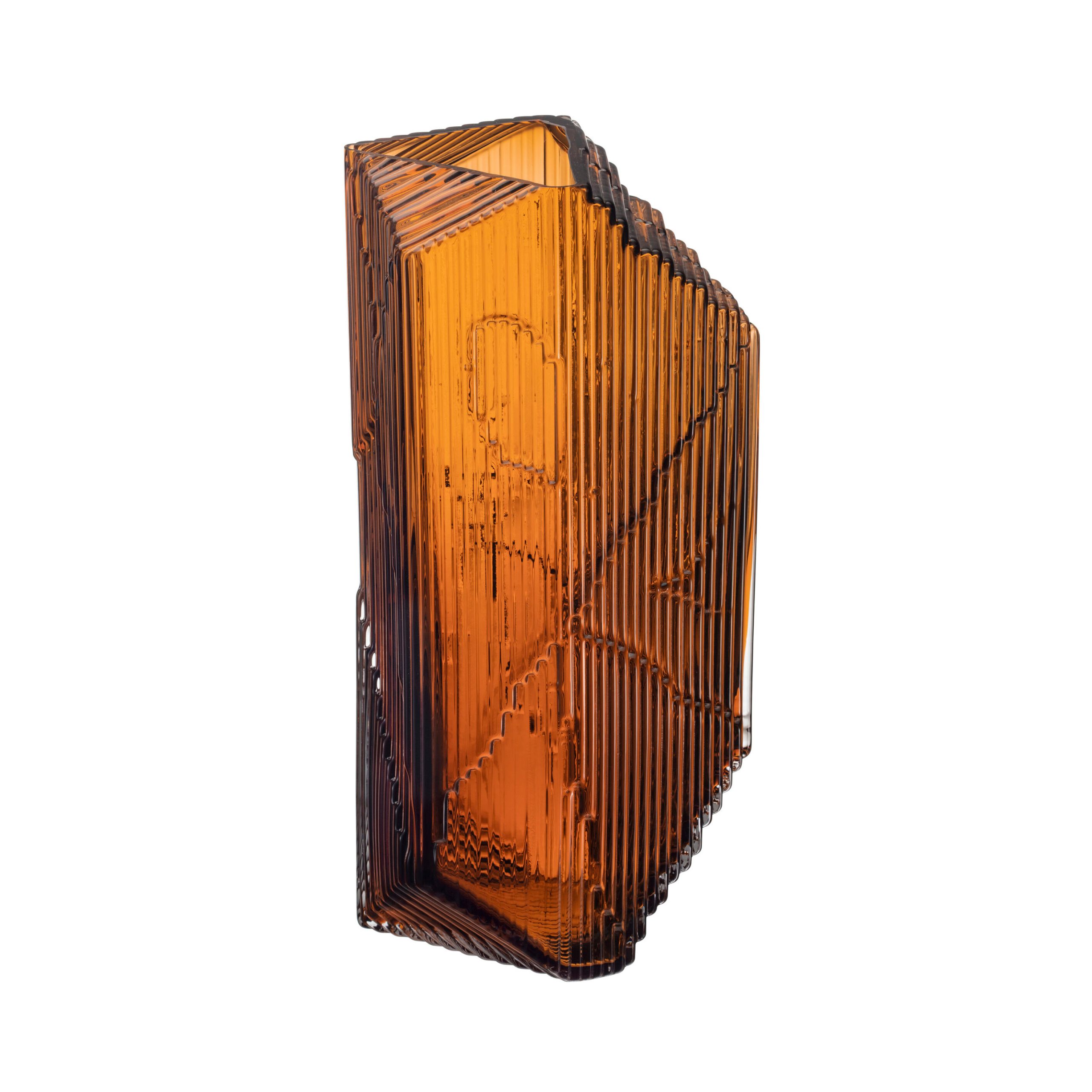 Escultura de vidrio Kartta 33 cm cobre