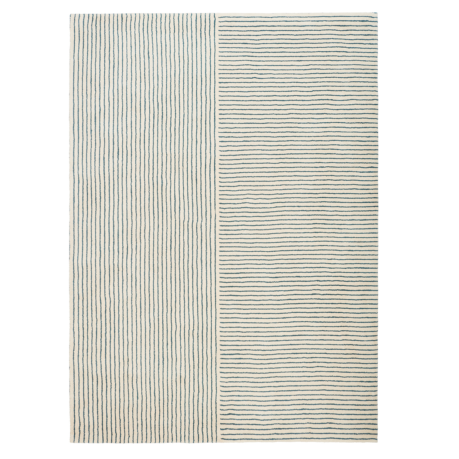 Alfombra de lana Radha 180x270 cm Off white-heaven blue