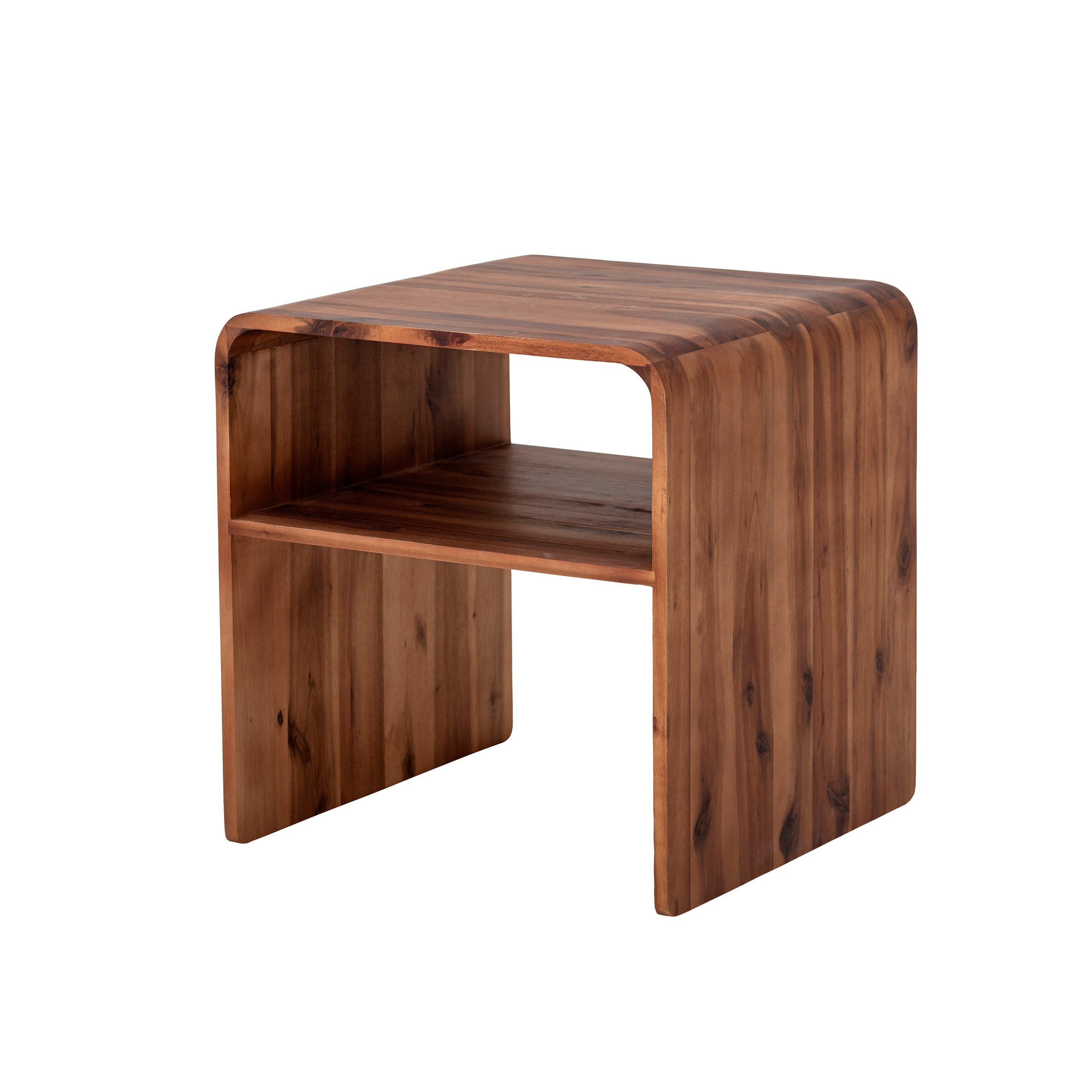 Mesa auxiliar de acacia Hassel Marrón