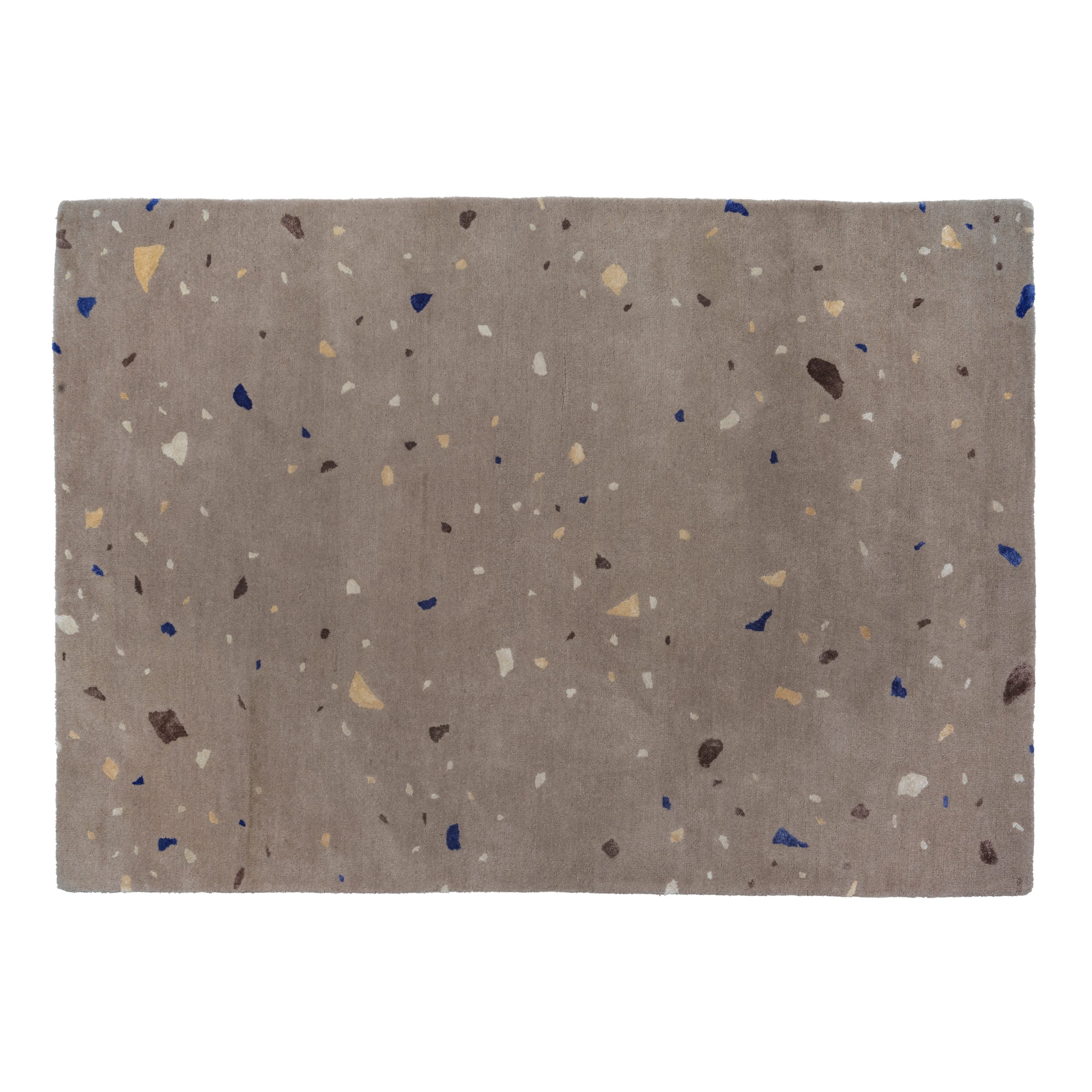 Alfombra de lana Terrazzo 140x200 cm Carafe brown-blue spot