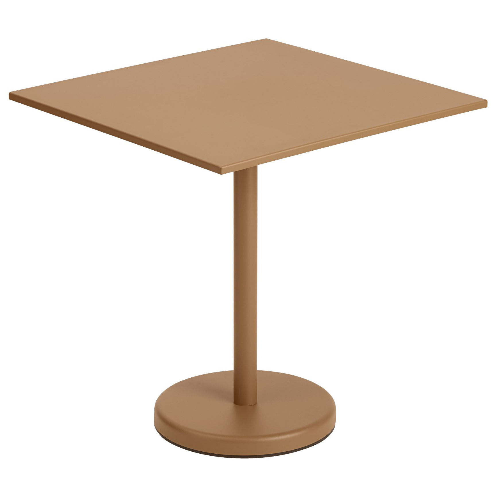 Mesa de acero Linear 70x70 cm Burnt orange