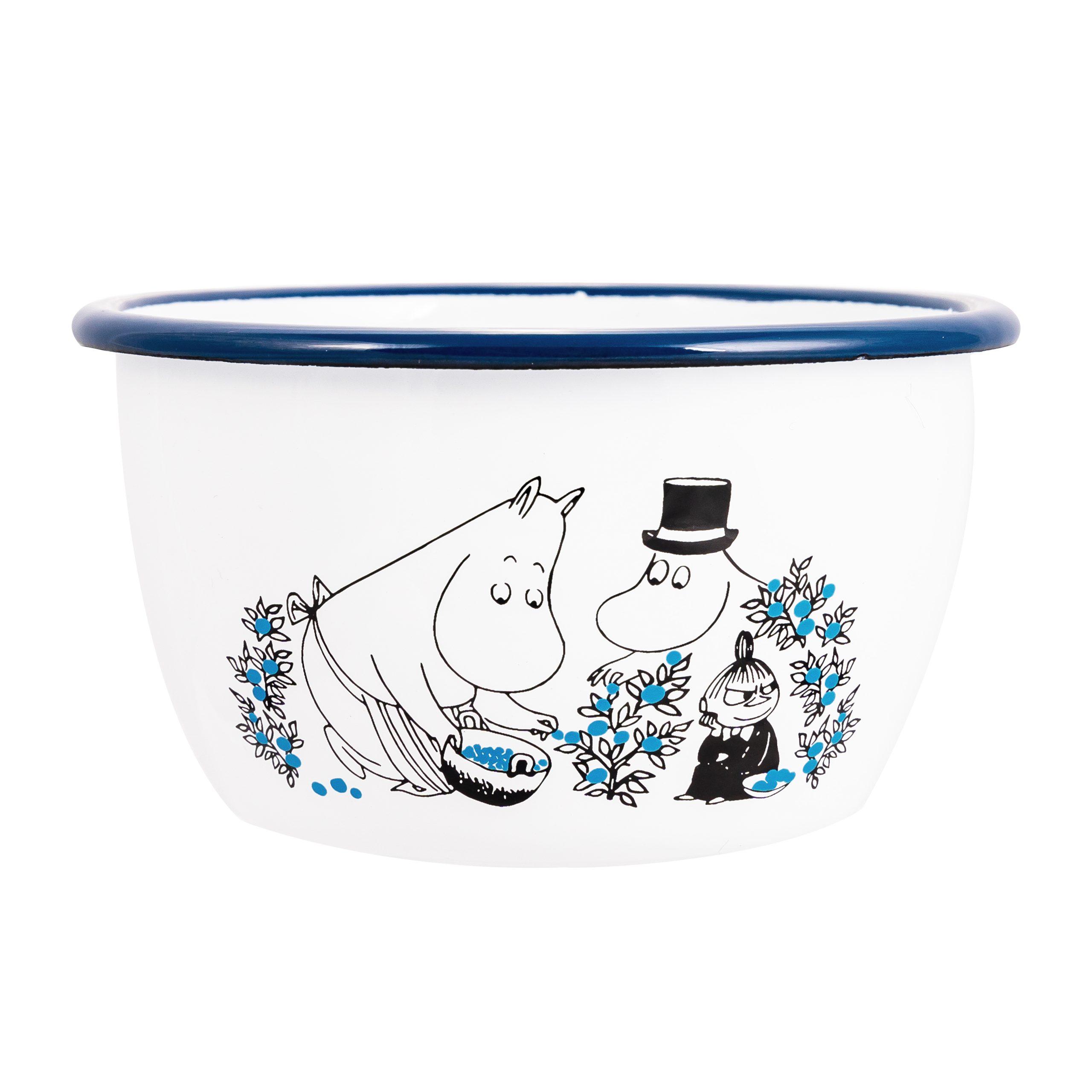 Bol esmaltado Blueberries 60 cl blanco