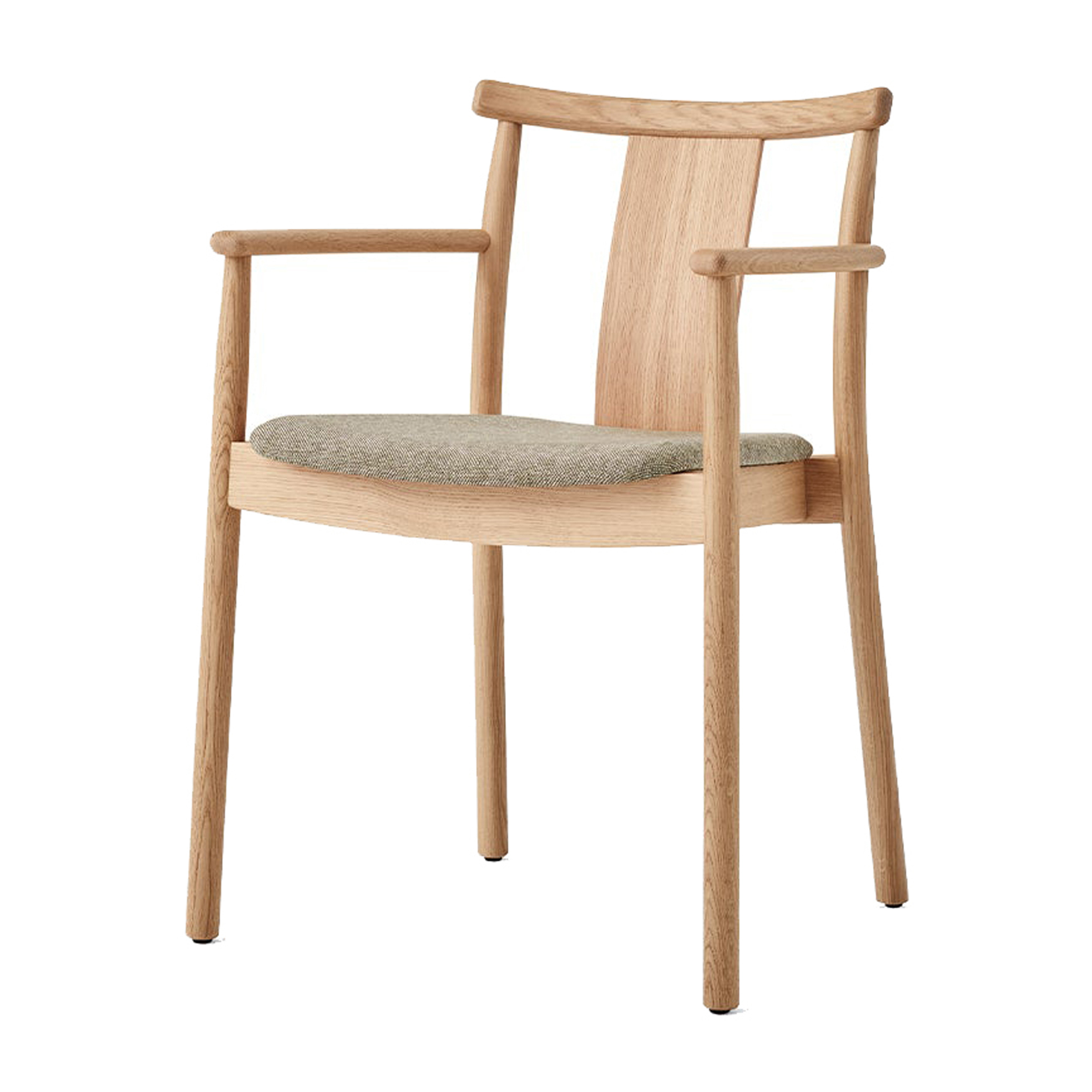 Silla con reposbrazos y cojín de silla Merkur Oak-Hallingdal 0200 beige