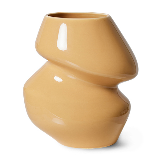 Jarrón Ceramic organic small 19 cm Cappuccino