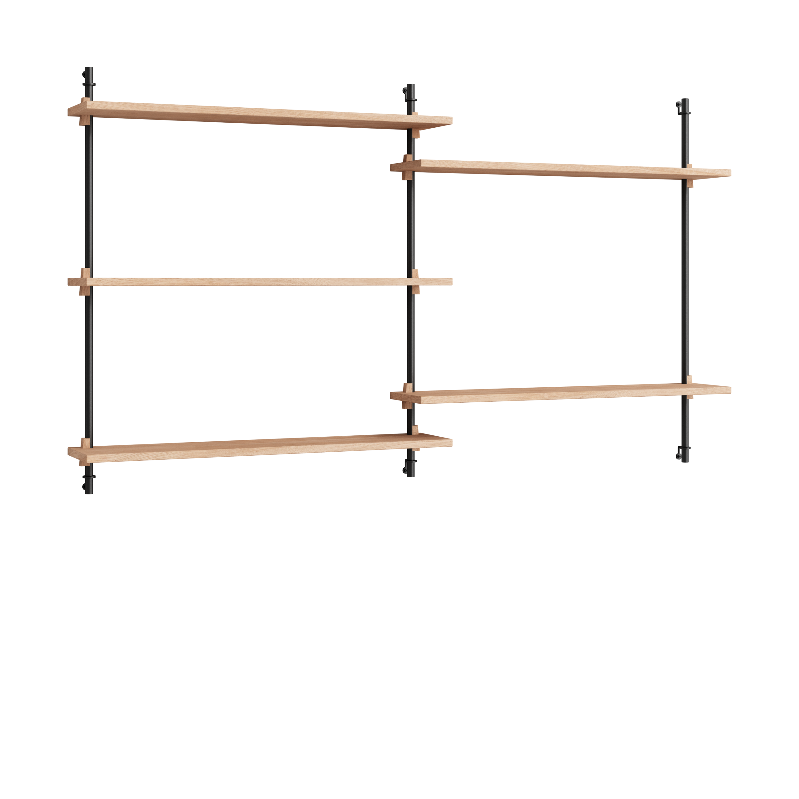 Moebe wall shelving ws.85.2.B Roble-negro