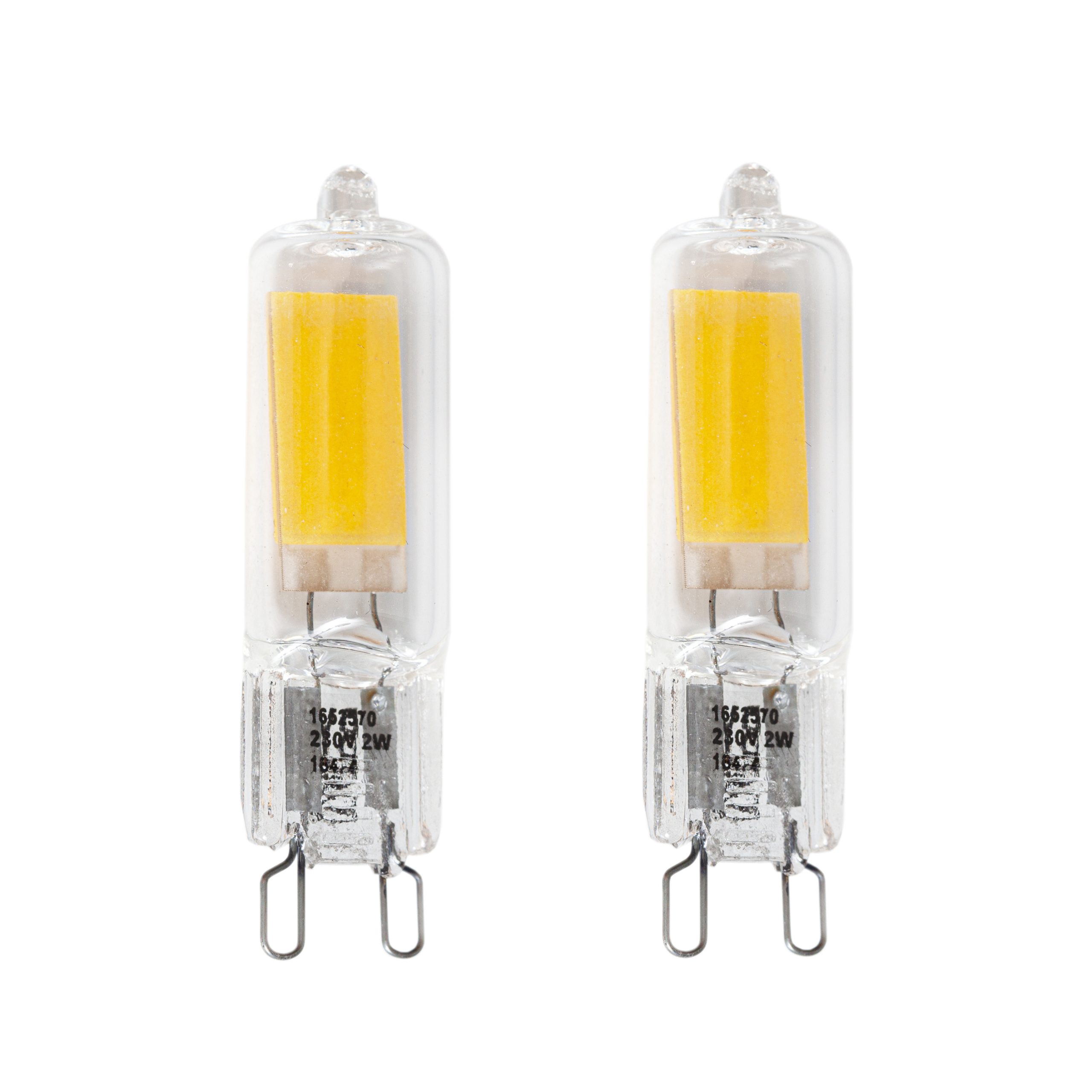 2 Fuentes de luz regulables G9 LED 2W 2700K 220lm
