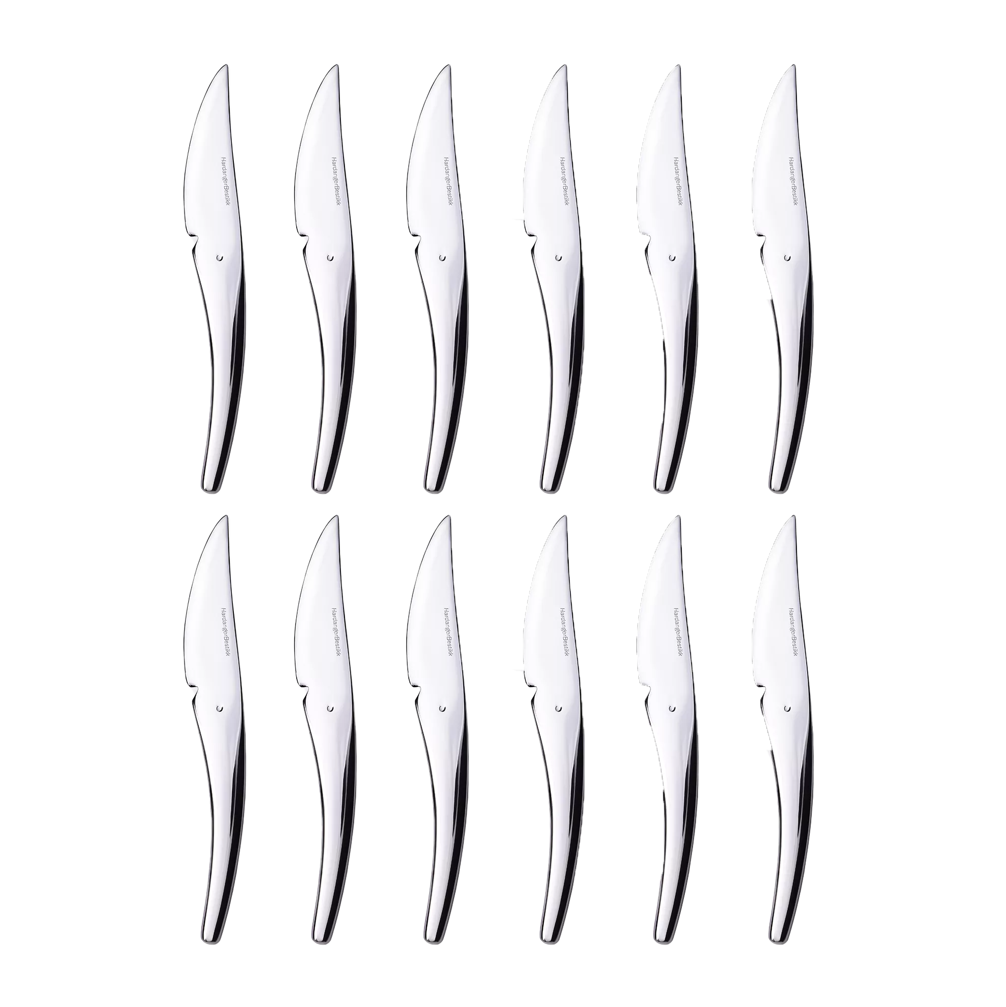 12 Cuchillos para fruta Hardanger Acero inoxidable