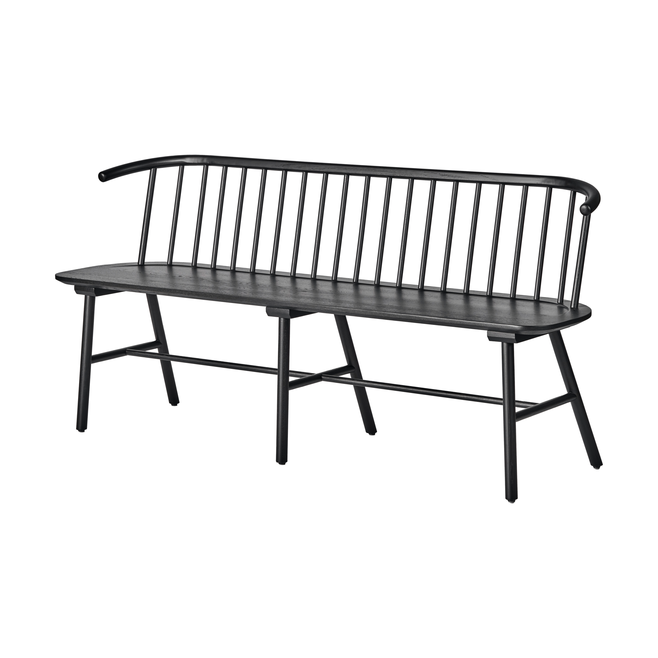 Banco de comedor VIOR Roble lacado en negro