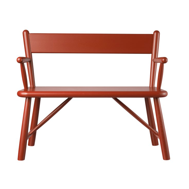 Banco infantil P11 Beech red painted