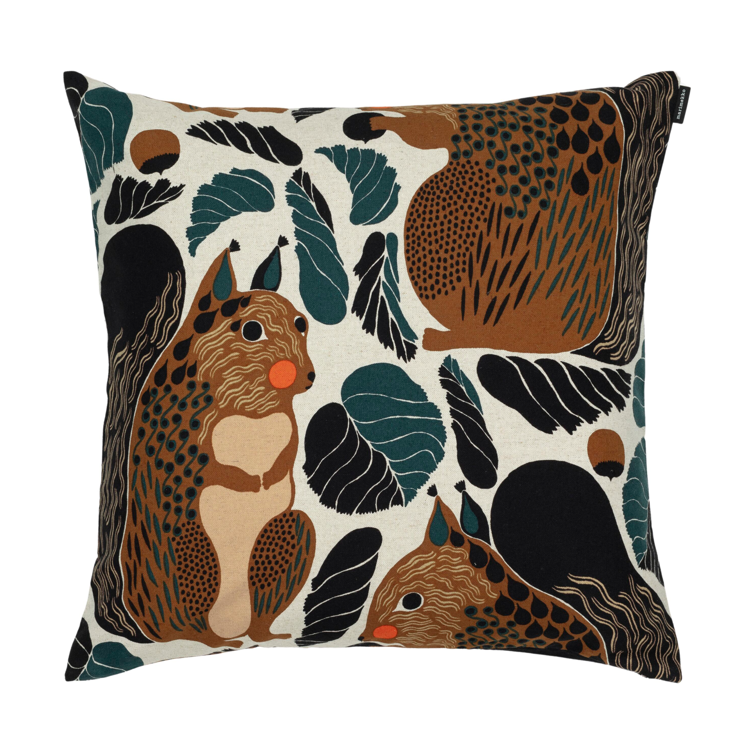 Funda de cojín Kurre 50x50 cm Linen-brown-black-red