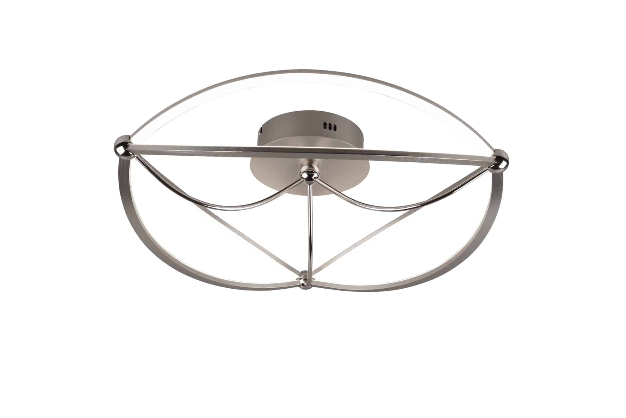 Trio Charivari Plafón LED de metal níquel mate 621290107