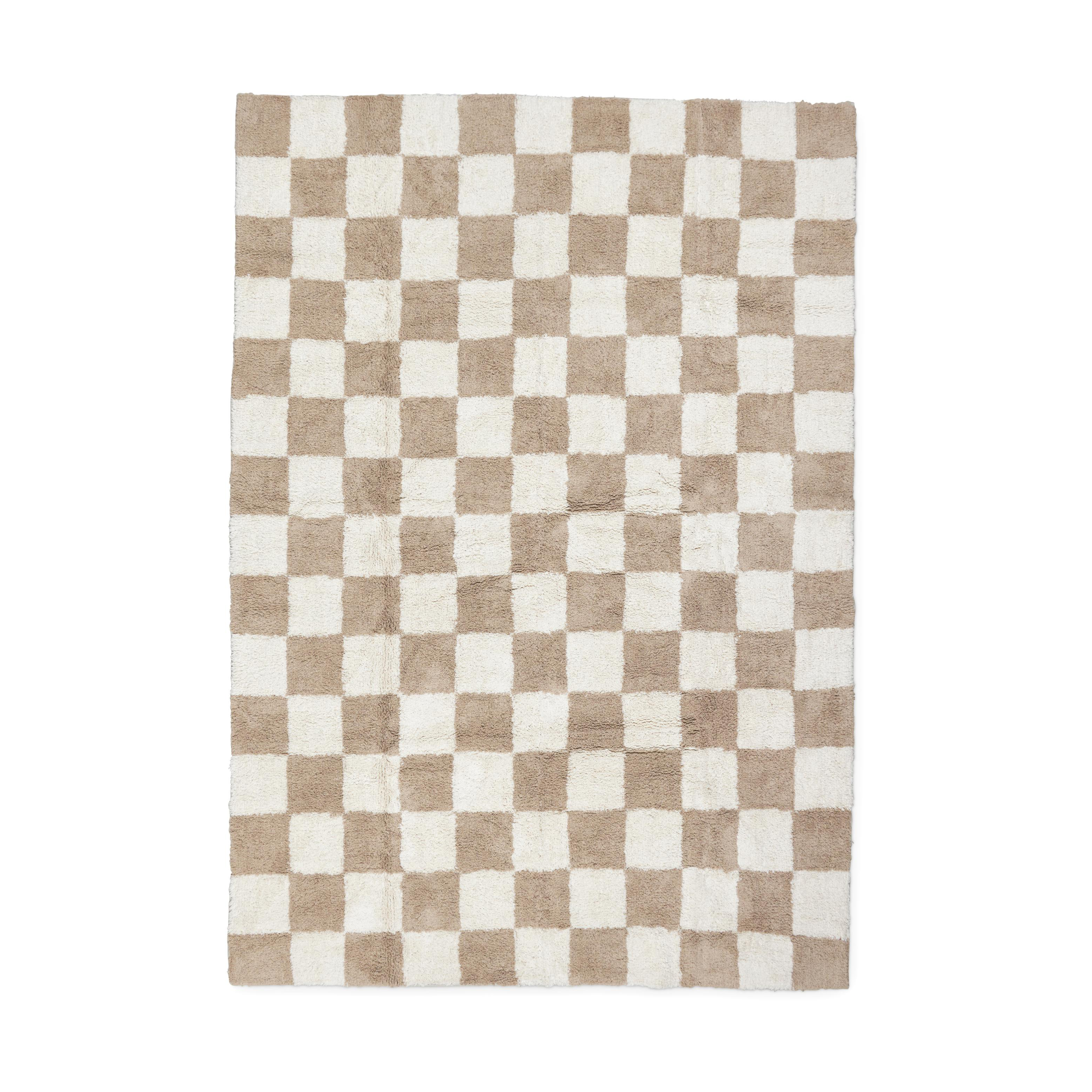 Alfombra de algodón Claudia 160x230 cm, Beige-blanco