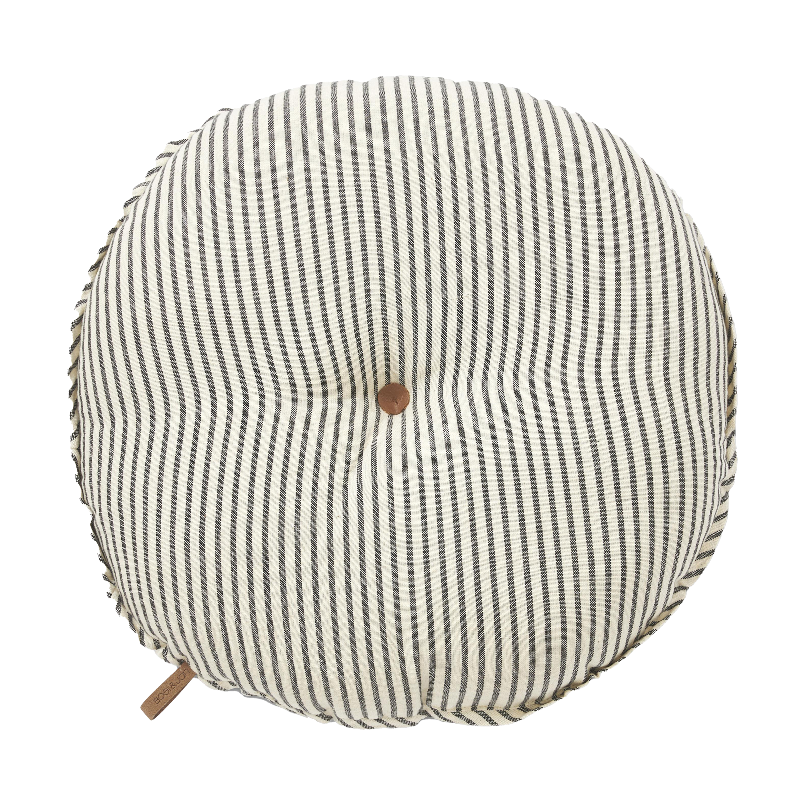 Cojín para silla Sammie Ø40 cm Blanco y negro