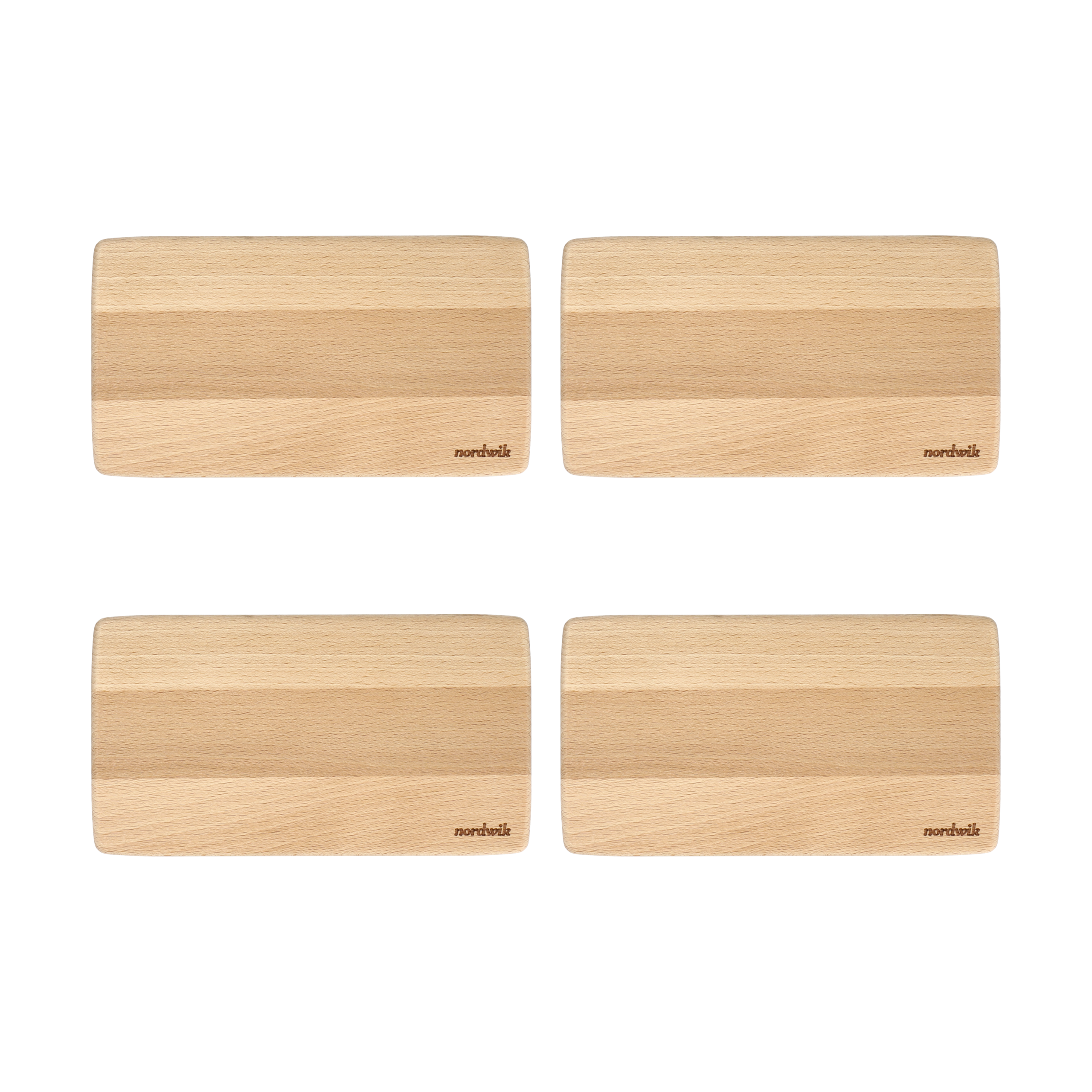 Bandejas para sándwiches de haya Nordwik 4-pack 20x11x0,8cm