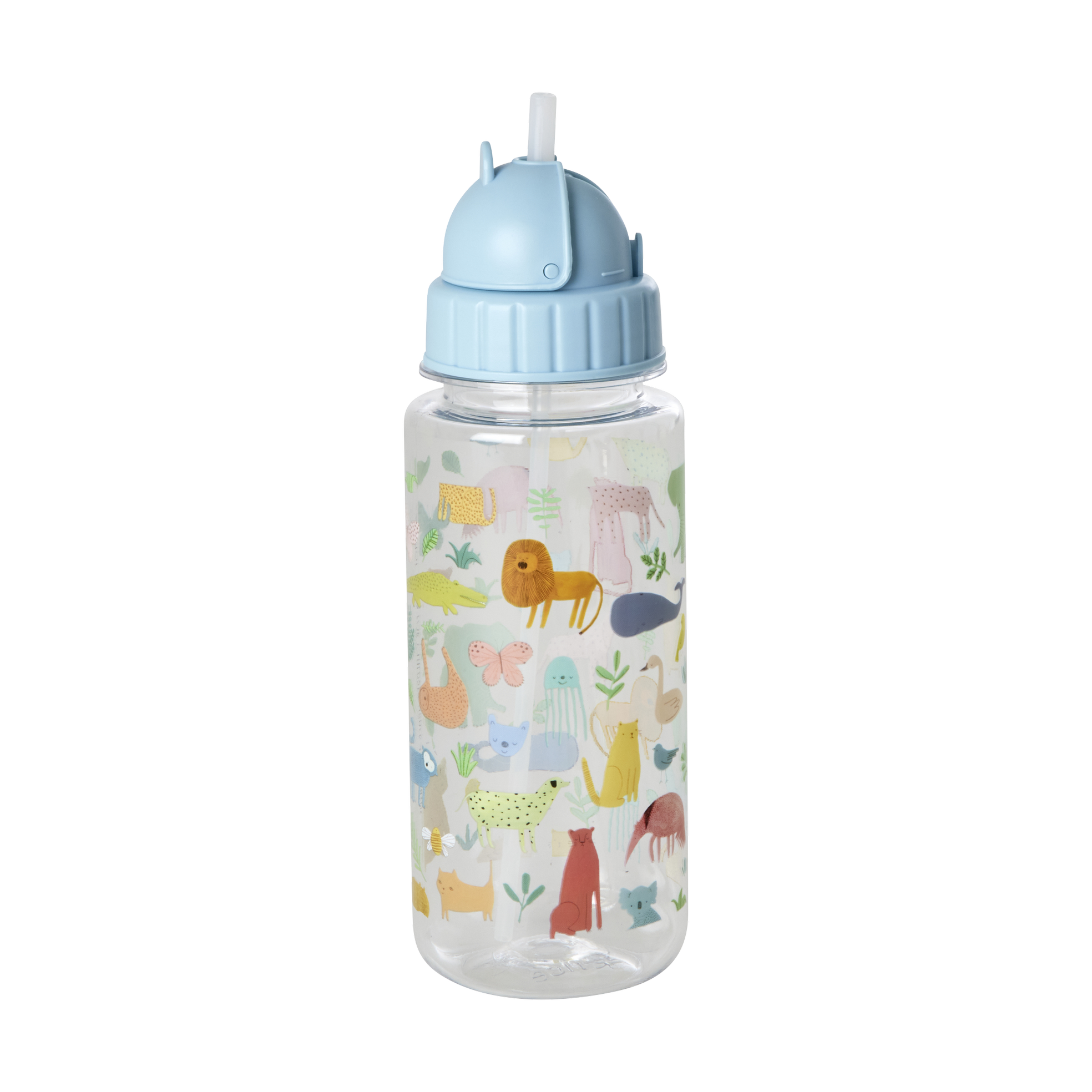 Botella de agua infantil Rice 45 cl Estampado Jungla Dulce - Azul Suave