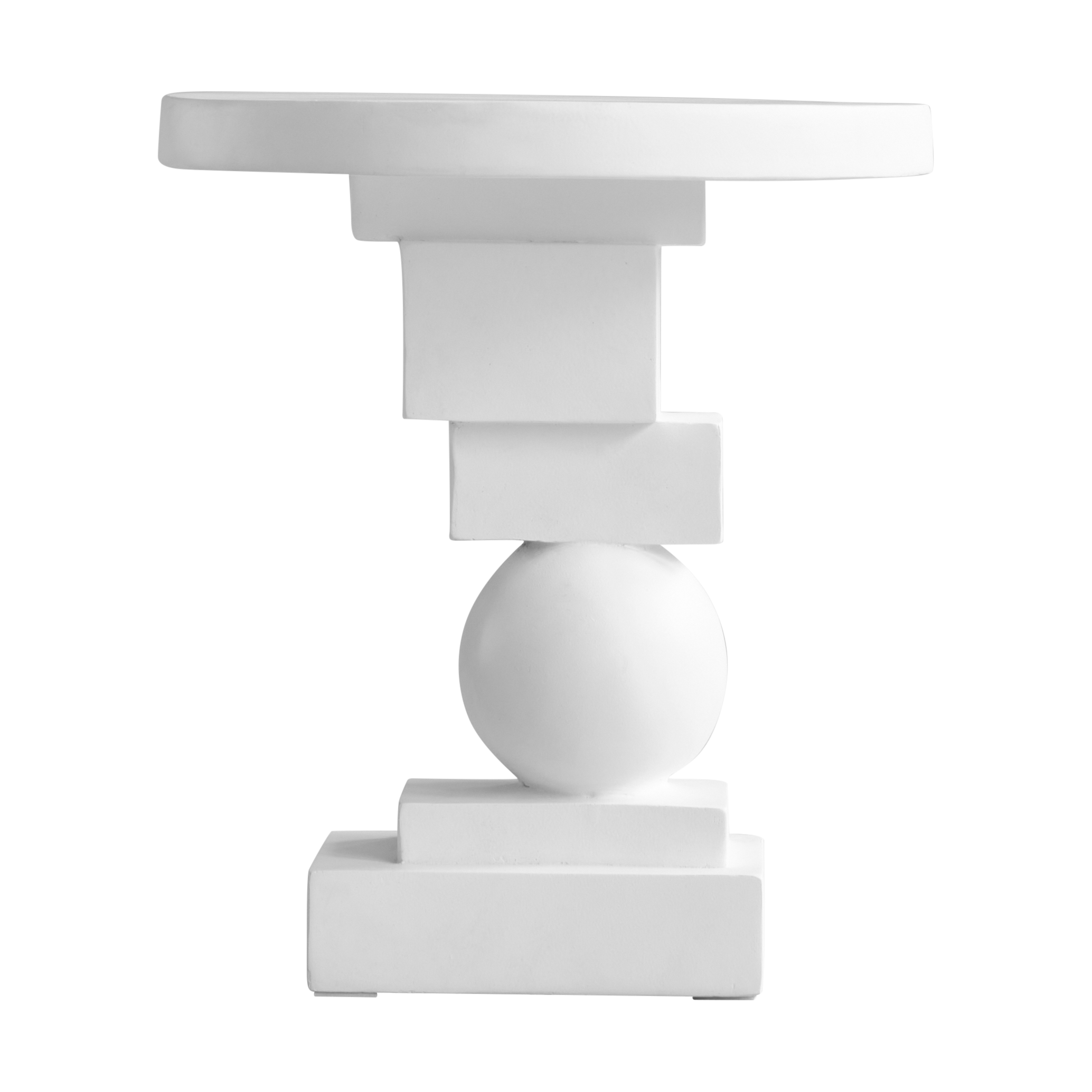 Mesa auxiliar Artist Ø44x50 cm Bone white