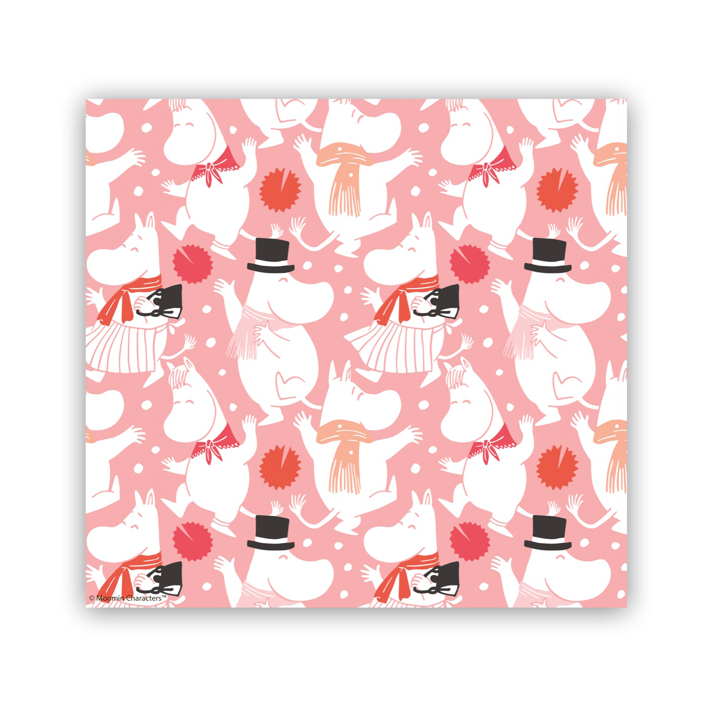 Servilletas Moomin Celebration 33x33 cm, 20-pack Blanco-rosa
