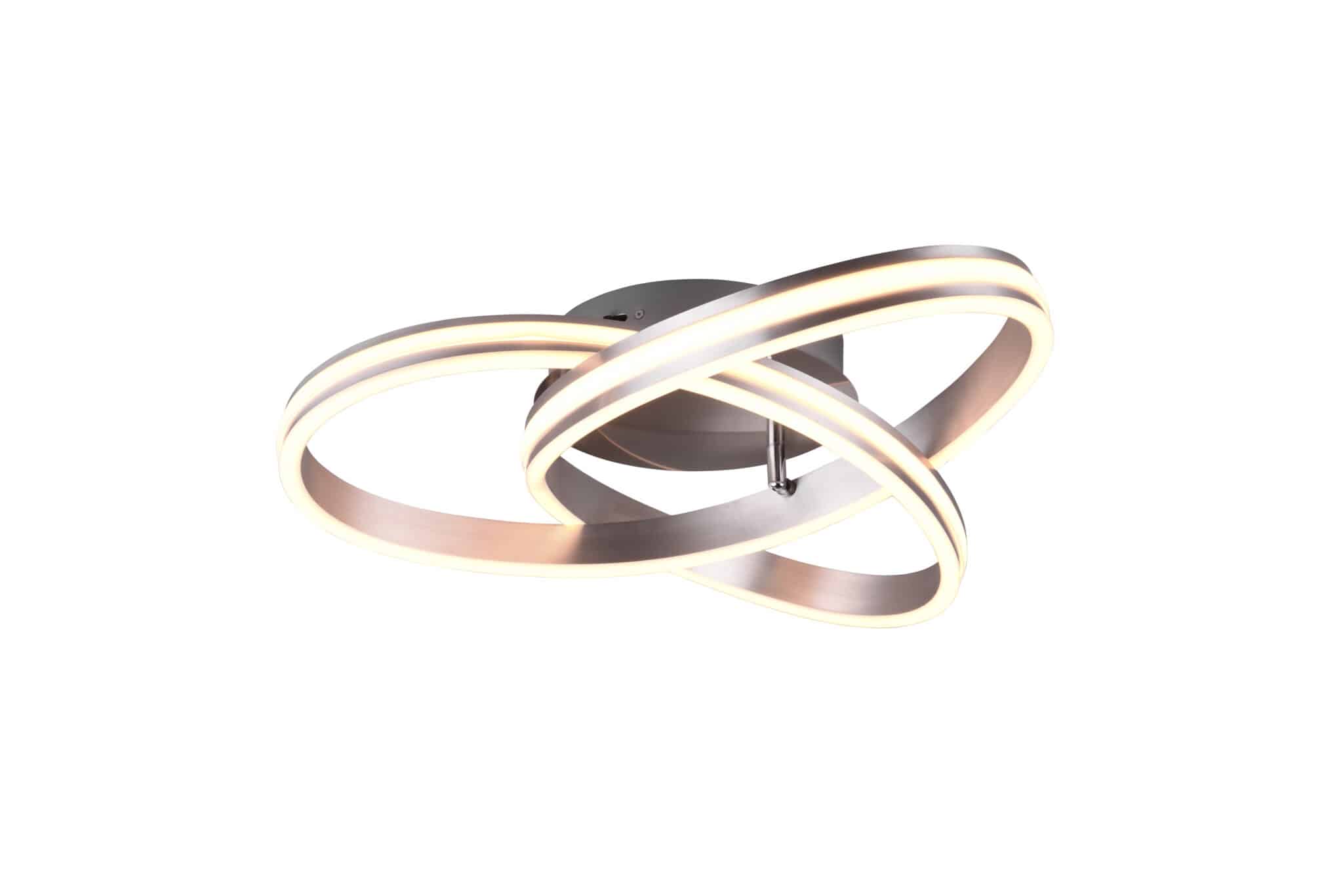 Trio Nuria Plafón LED de metal níquel mate 626210107