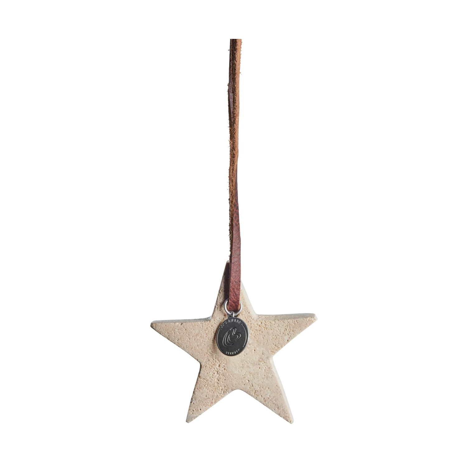 Adorno navideño estrella Elina 6,5 cm Lino