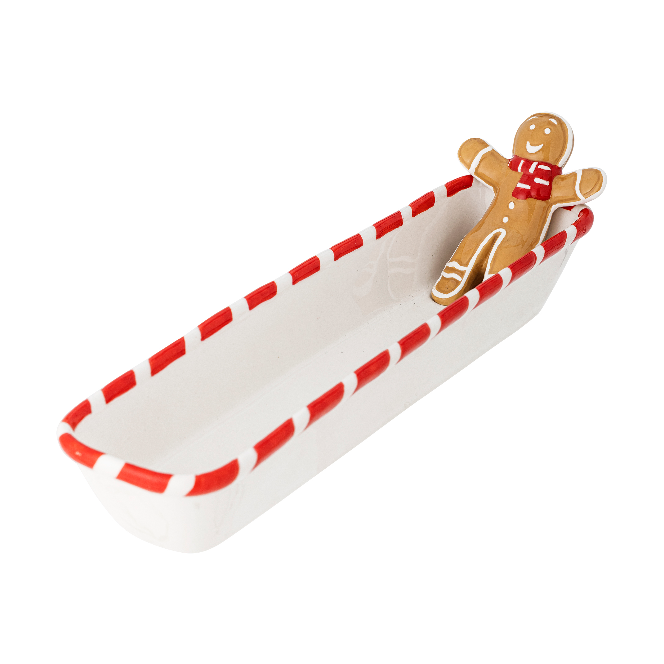 Cuenco Ginnie 36,5x12,5 cm Blanco-marrón