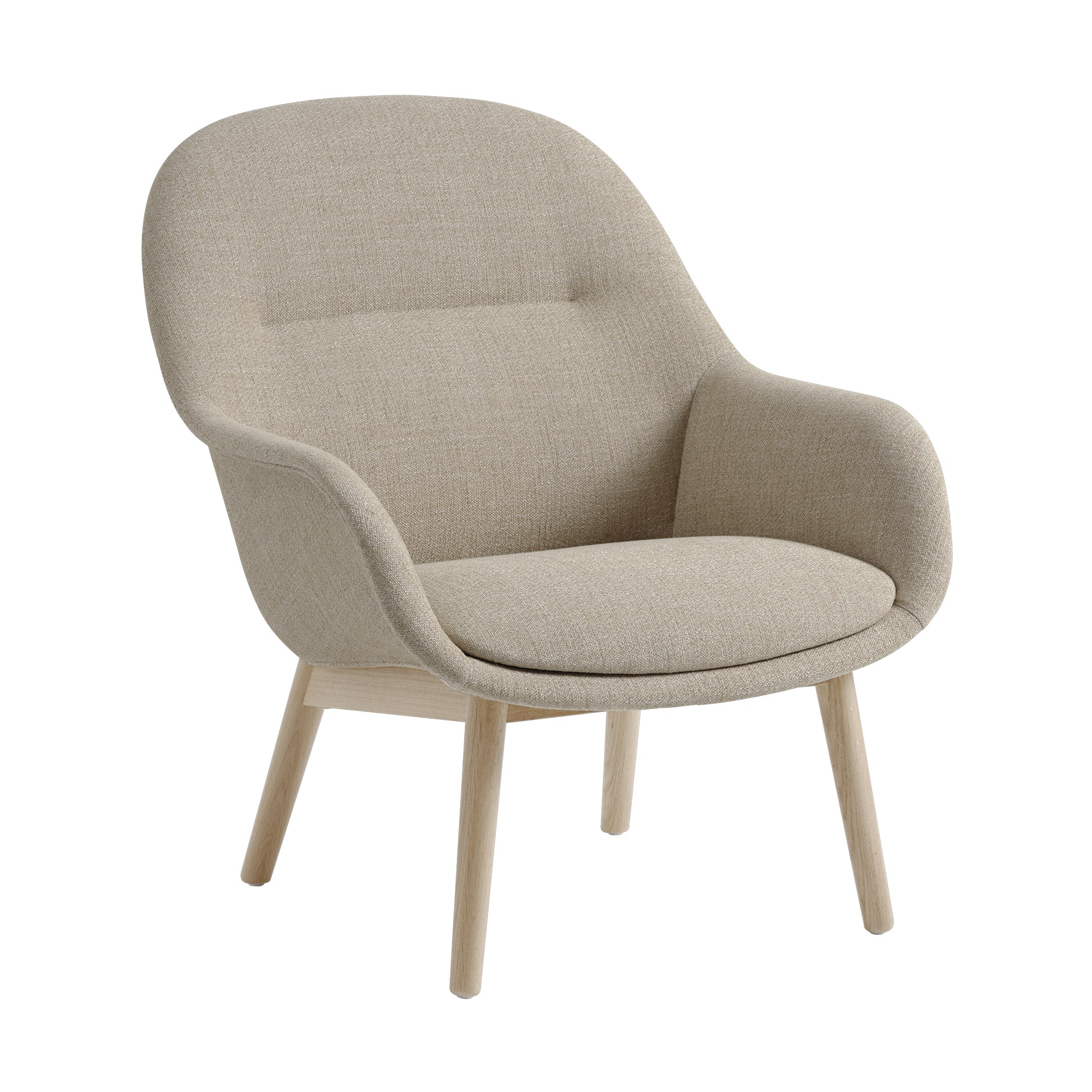 Sillón Fiber Lounge patas de roble Ecriture 240-grey
